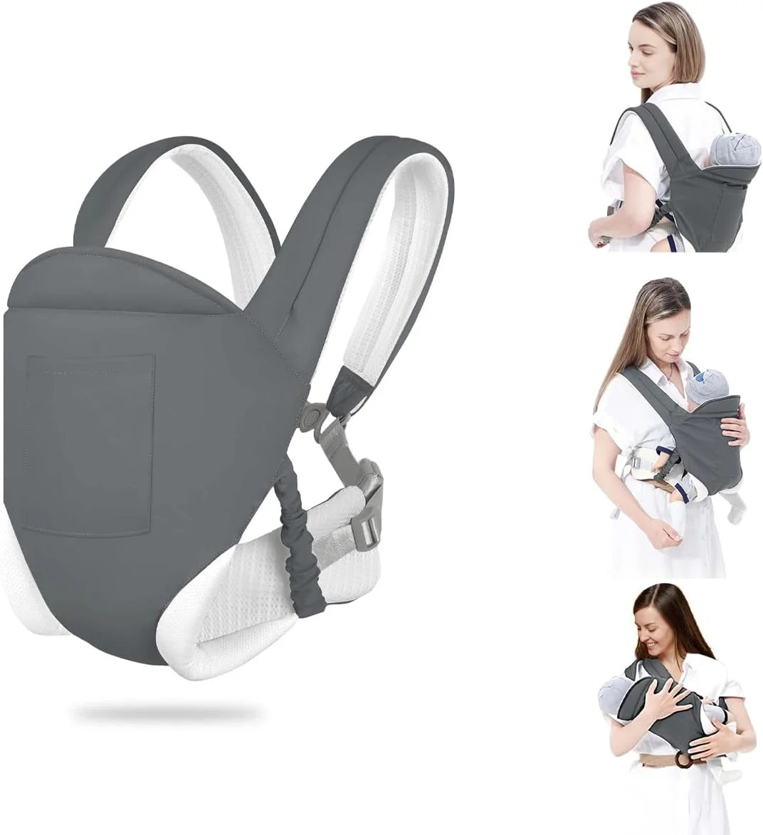 Azulmart Baby Carrier, Ergonomic Newborn Carrier Wrap with Hip Seat Storage Pocket, Soft Lightweight Adjustable Size Enhanced Lumbar Support Front Facing Back Sling for Toddler 3-36 Months All Seasons Azulmart Baby Carrier, Ergonomic Newborn Carrier Wrap with Hip Seat Storage Pocket, Soft Lightweight Adjustable Size Enhanced Lumbar Support Front Facing Back Sling for Toddler 3-36 Months All Seasons