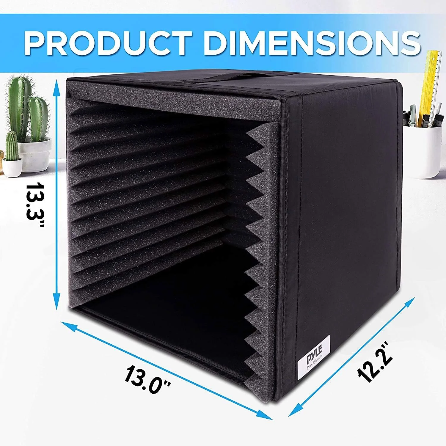 محفظه عایق صدا برای ضبط صدا پایل مدل PSiB27X2 - جعبه مکعبی فوم عایق صدا برای میکروفون، فیلتر کاهش صدا، پلتفرم عایق نویز آکوستیک با پدینگ محفظه عایق صدا برای ضبط صدا پایل مدل PSiB27X2 - جعبه مکعبی فوم عایق صدا برای میکروفون، فیلتر کاهش صدا، پلتفرم عایق نویز آکوستیک با پدینگ
