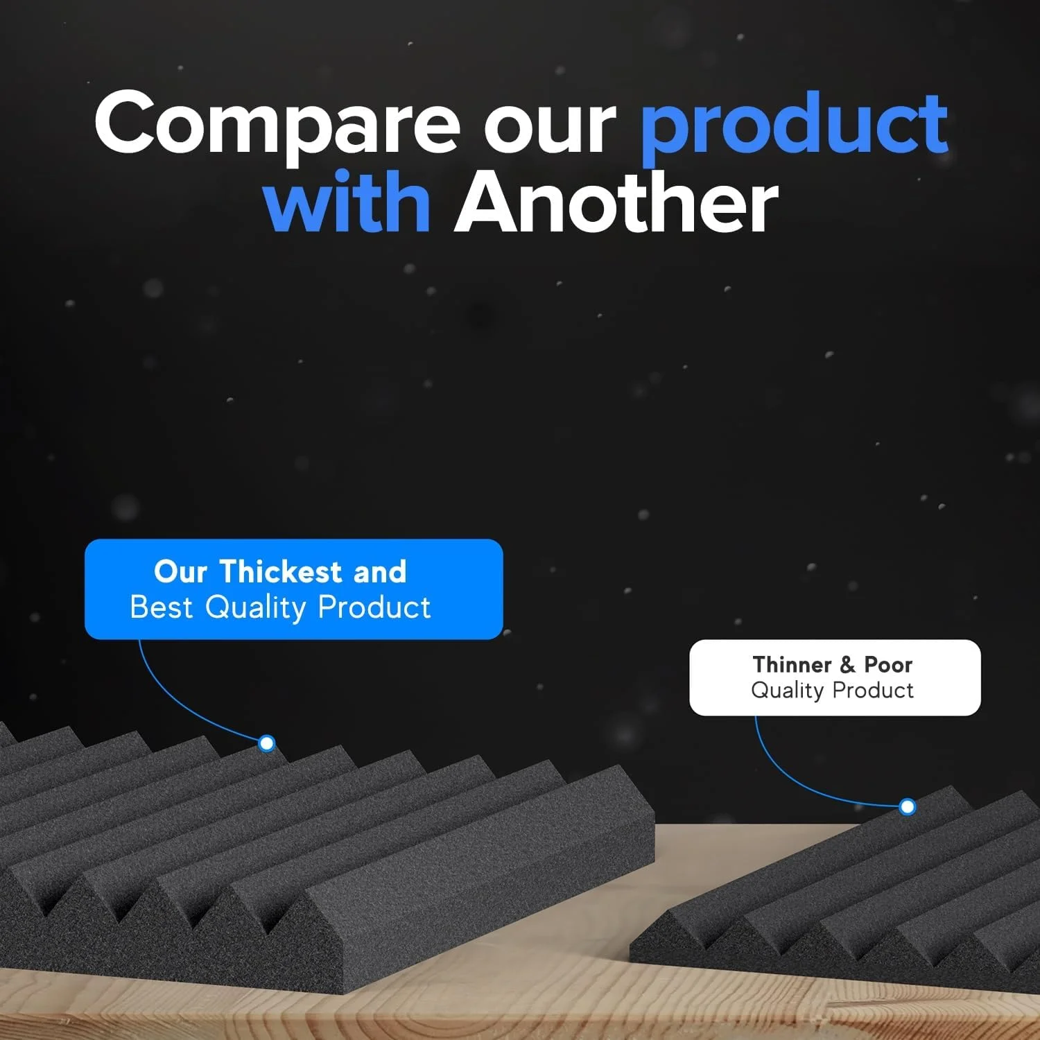 فوم آکوستیک GETOREX بسته 12 عددی پنل 30x30x5 سانتیمتر + نصب آسان / ضد حریق، مناسب برای عایق صوتی آکوستیک دیوار برای استودیو، پادکست، استودیوهای ضبط، دفاتر (مشکی) فوم آکوستیک GETOREX بسته 12 عددی پنل 30x30x5 سانتیمتر + نصب آسان / ضد حریق، مناسب برای عایق صوتی آکوستیک دیوار برای استودیو، پادکست، استودیوهای ضبط، دفاتر (مشکی)