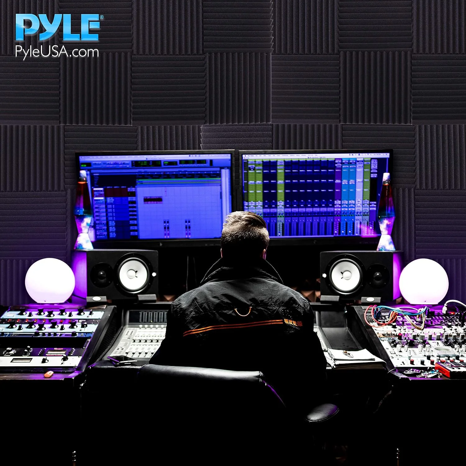 کیت پنل فوم عایق صوتی دیوار Pyle - 12 قطعه پنل پد میرایی صوتی آکوستیک گوه ای، پدهای تثبیت کننده جداسازی نویز برای استودیو، اتاق ضبط، اتاقک صدا - PSI1612 (12 x 12 x 1 اینچ) کیت پنل فوم عایق صوتی دیوار Pyle - 12 قطعه پنل پد میرایی صوتی آکوستیک گوه ای، پدهای تثبیت کننده جداسازی نویز برای استودیو، اتاق ضبط، اتاقک صدا - PSI1612 (12 x 12 x 1 اینچ)