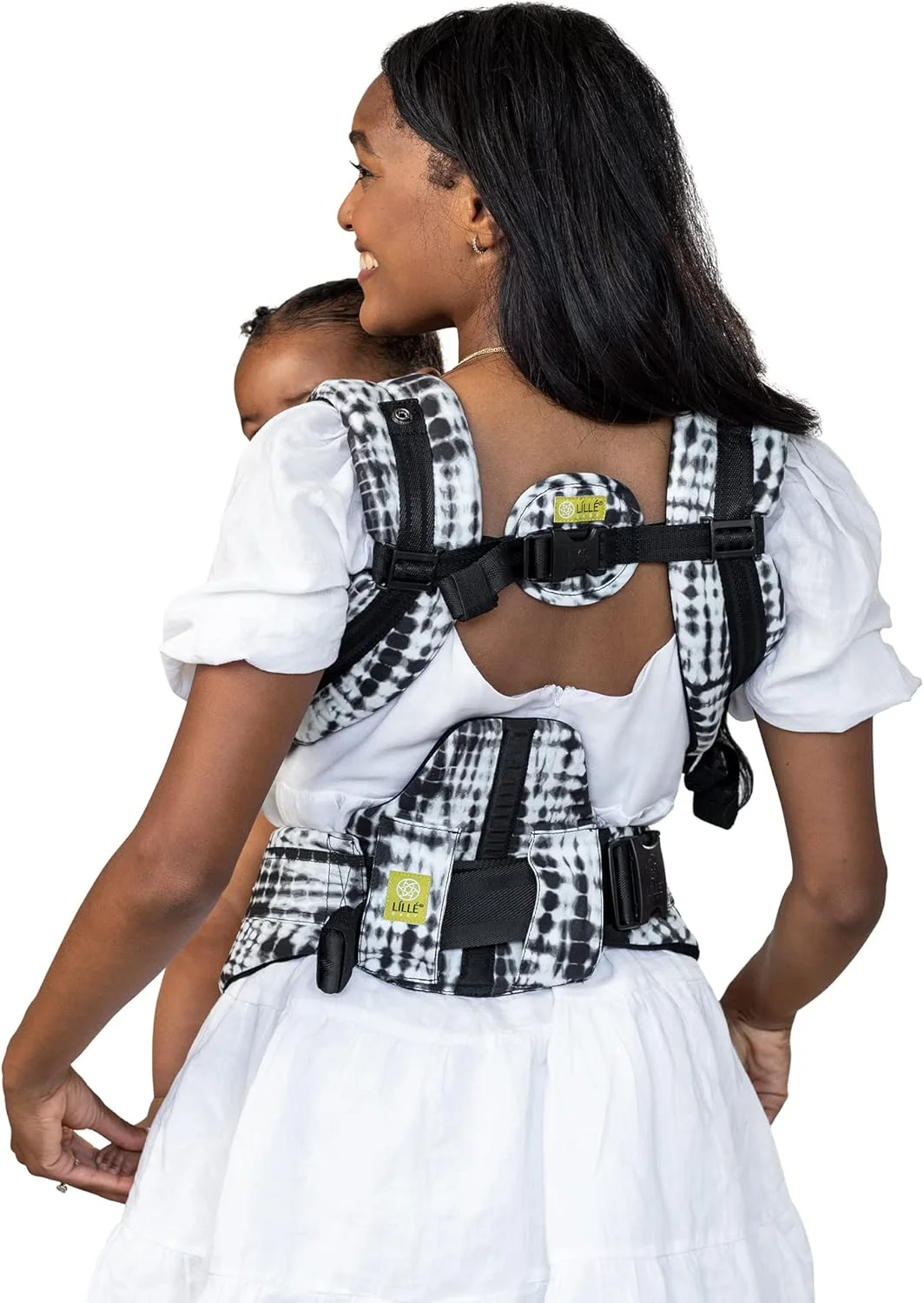 کودک‌بر LILLEbaby Complete Airflow Deluxe ارگونومیک 6-در-1، مناسب نوزاد تا نوپا - پشتیبانی کمری - برای کودکان 3 تا 20 کیلوگرم - قابلیت حمل 360 درجه - رو به داخل و رو به بیرون - شیبوری/مشکی