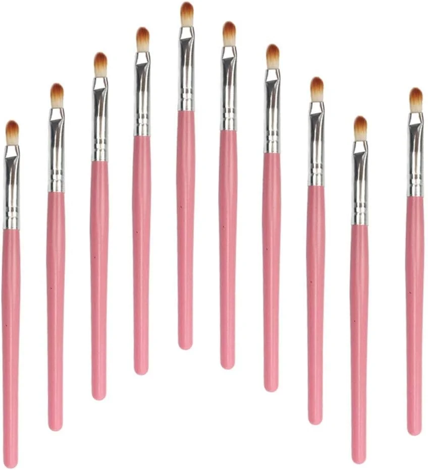 LINGLING-MAKEUP BRUSH ست 10 عددی براش آرایشی، براش لب، براش سایه چشم، ابزار جادار و بادوام - صورتی، حمل آسان (رنگ: نقره ای صورتی) LINGLING-MAKEUP BRUSH ست 10 عددی براش آرایشی، براش لب، براش سایه چشم، ابزار جادار و بادوام - صورتی، حمل آسان (رنگ: نقره ای صورتی)
