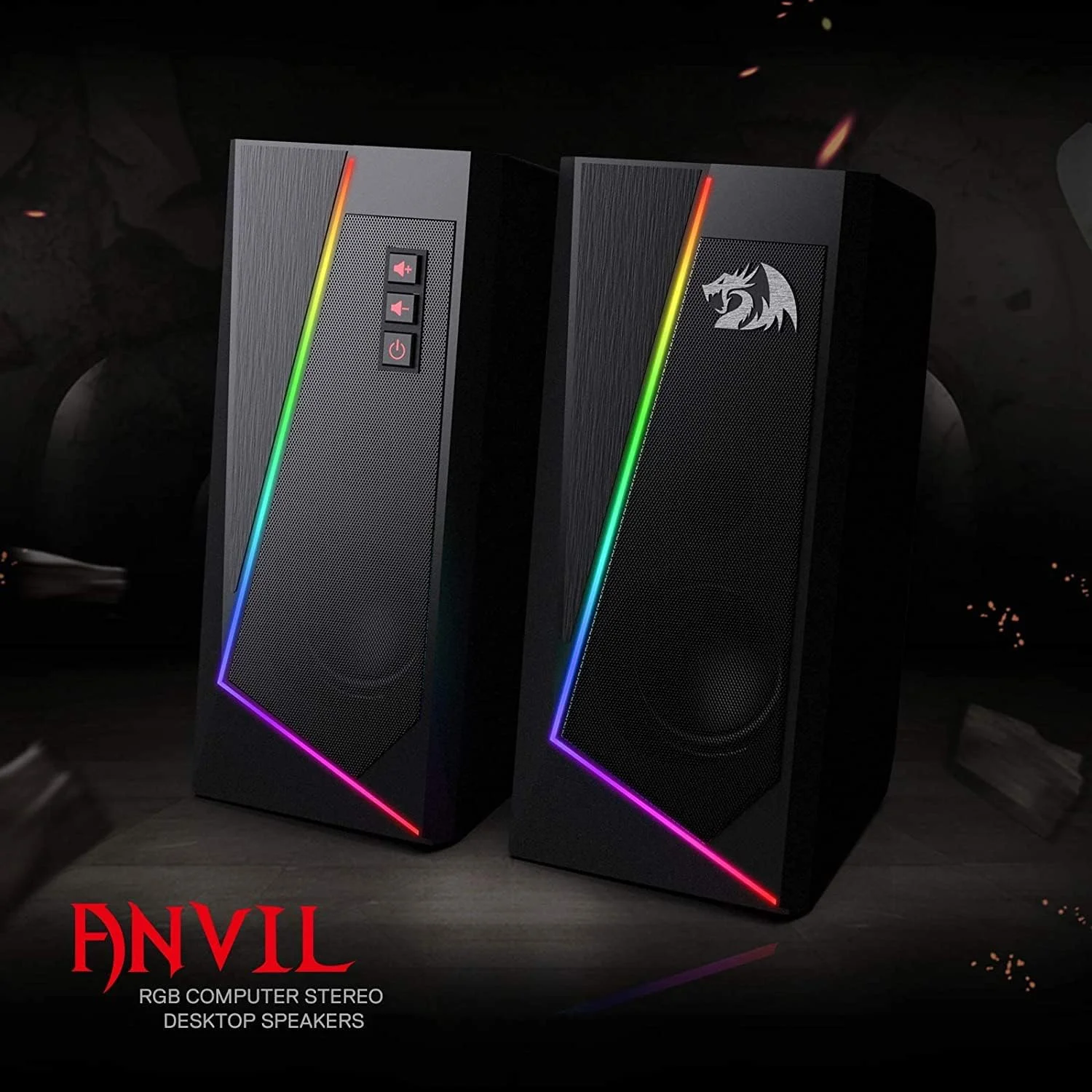 اسپیکر دسکتاپ ریدراگون مدل Gs520 Anvil RGB، 2.0 اسپیکر دسکتاپ ریدراگون مدل Gs520 Anvil RGB، 2.0