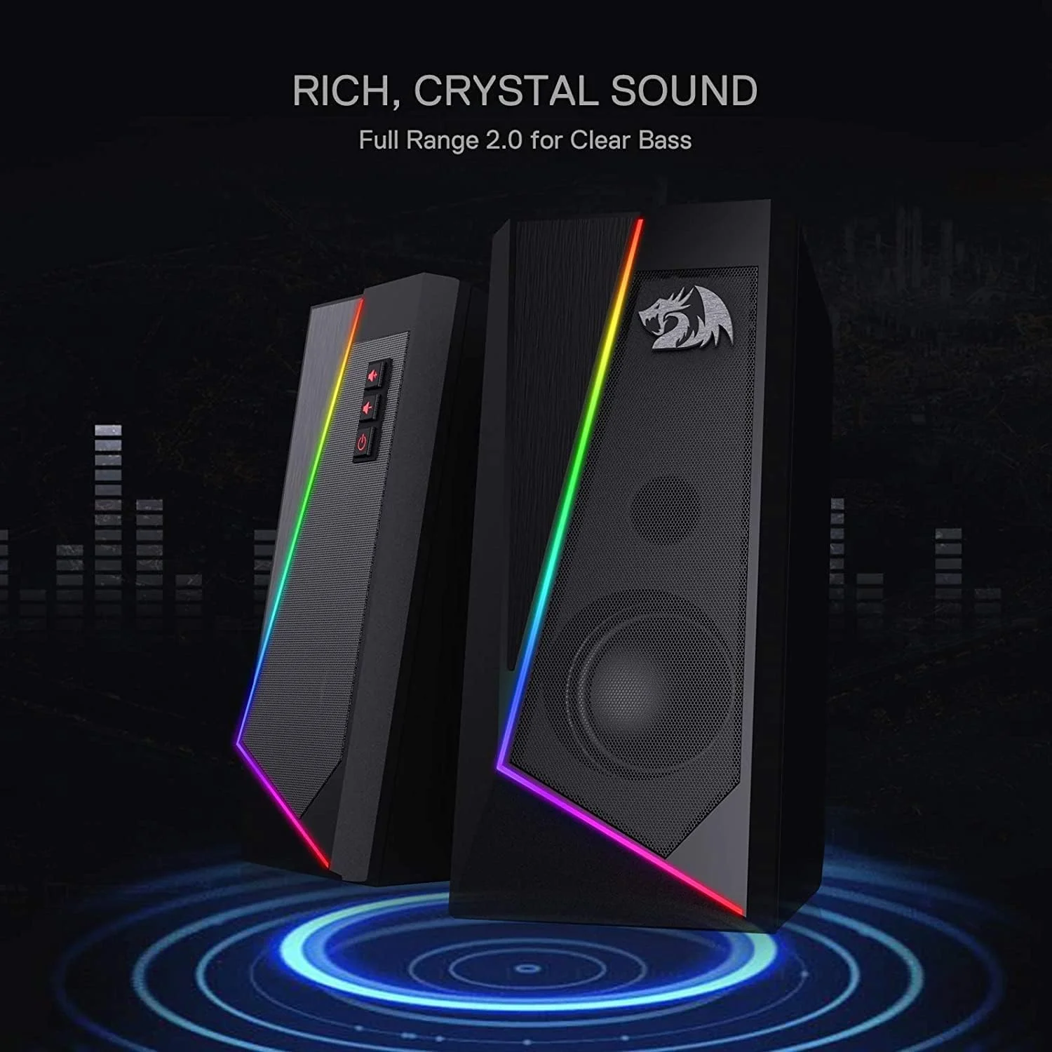 اسپیکر دسکتاپ ریدراگون مدل Gs520 Anvil RGB، 2.0 اسپیکر دسکتاپ ریدراگون مدل Gs520 Anvil RGB، 2.0