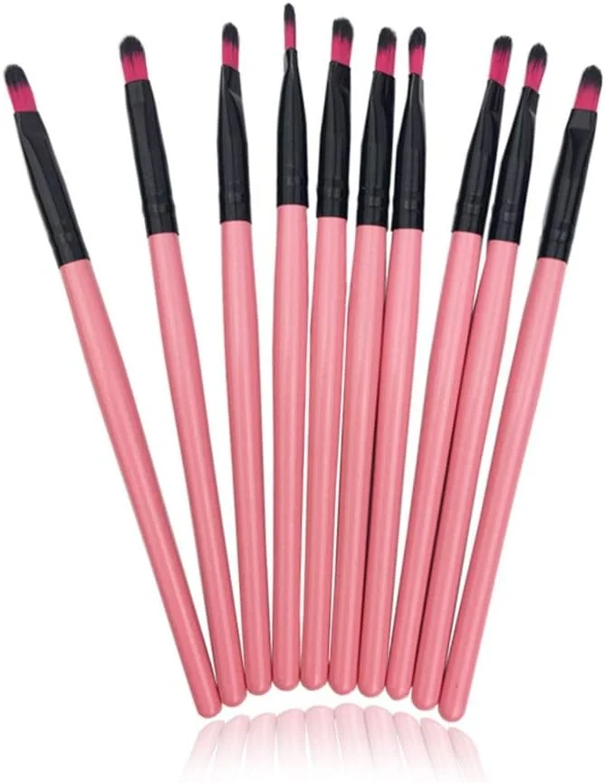 LINGLING-MAKEUP BRUSH ست 10 عددی براش آرایشی، براش لب، براش سایه چشم، ابزار کاربردی هایلایت - صورتی، بادوام و حمل آسان (رنگ: مشکی صورتی) LINGLING-MAKEUP BRUSH ست 10 عددی براش آرایشی، براش لب، براش سایه چشم، ابزار کاربردی هایلایت - صورتی، بادوام و حمل آسان (رنگ: مشکی صورتی)
