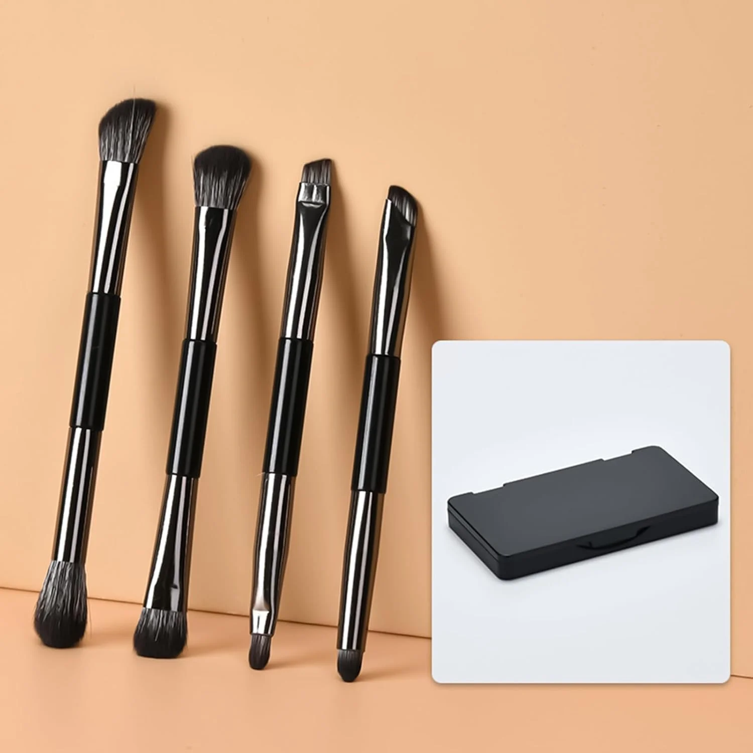 ست برس آرایشی با کیف - بسته 4 عددی برس آرایشی مسافرتی، لوازم آرایش حرفه ای صورت، ابزار آرایشی زنانه برای سفرهای کاری ست برس آرایشی با کیف - بسته 4 عددی برس آرایشی مسافرتی، لوازم آرایش حرفه ای صورت، ابزار آرایشی زنانه برای سفرهای کاری