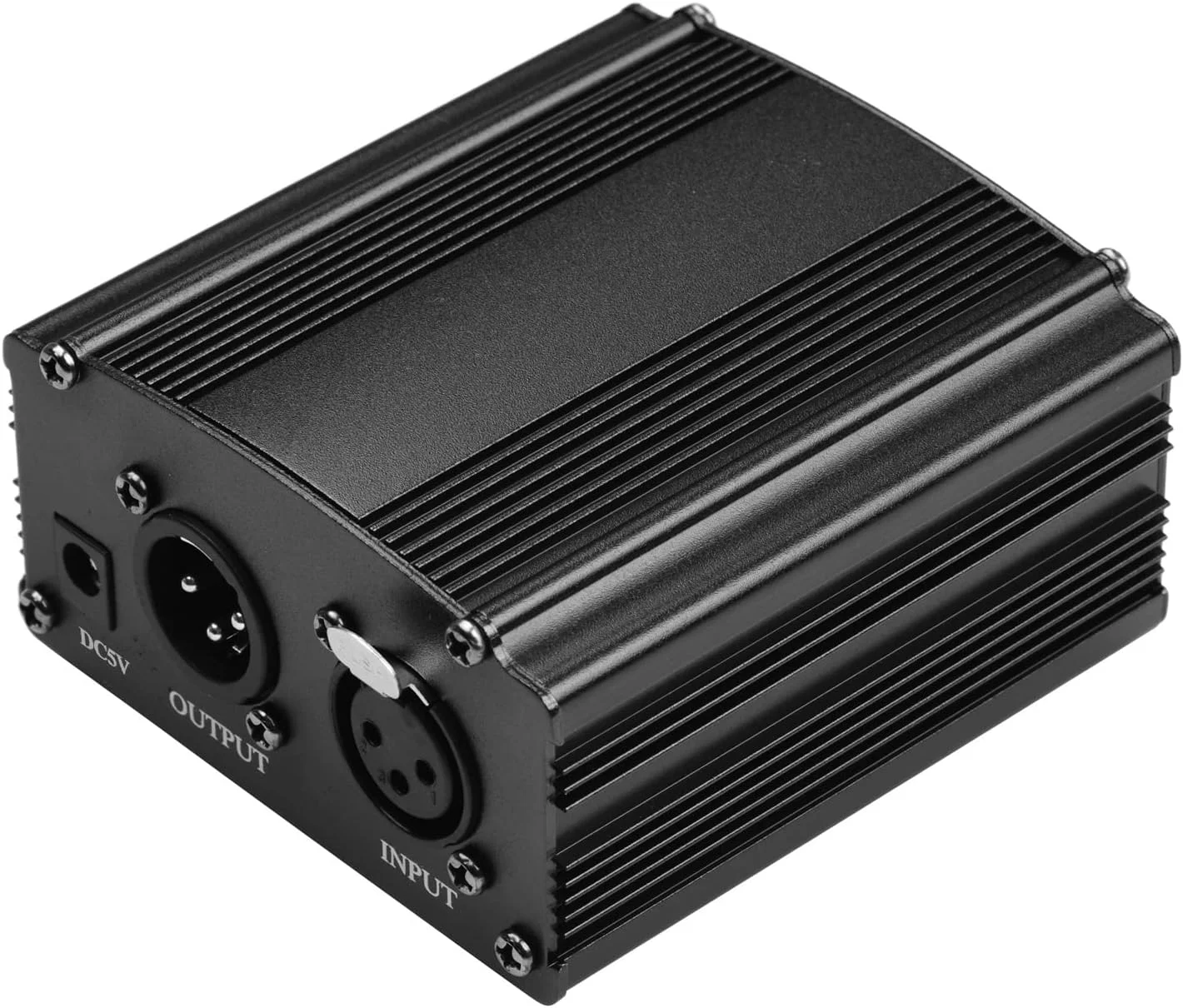 منبع تغذیه فانتوم COMETX برای میکروفون کاندنسر، منبع تغذیه فانتوم +48 ولت فوق العاده فشرده برای میکروفون کاندنسر، ضبط موسیقی استودیویی با ورودی و خروجی XLR