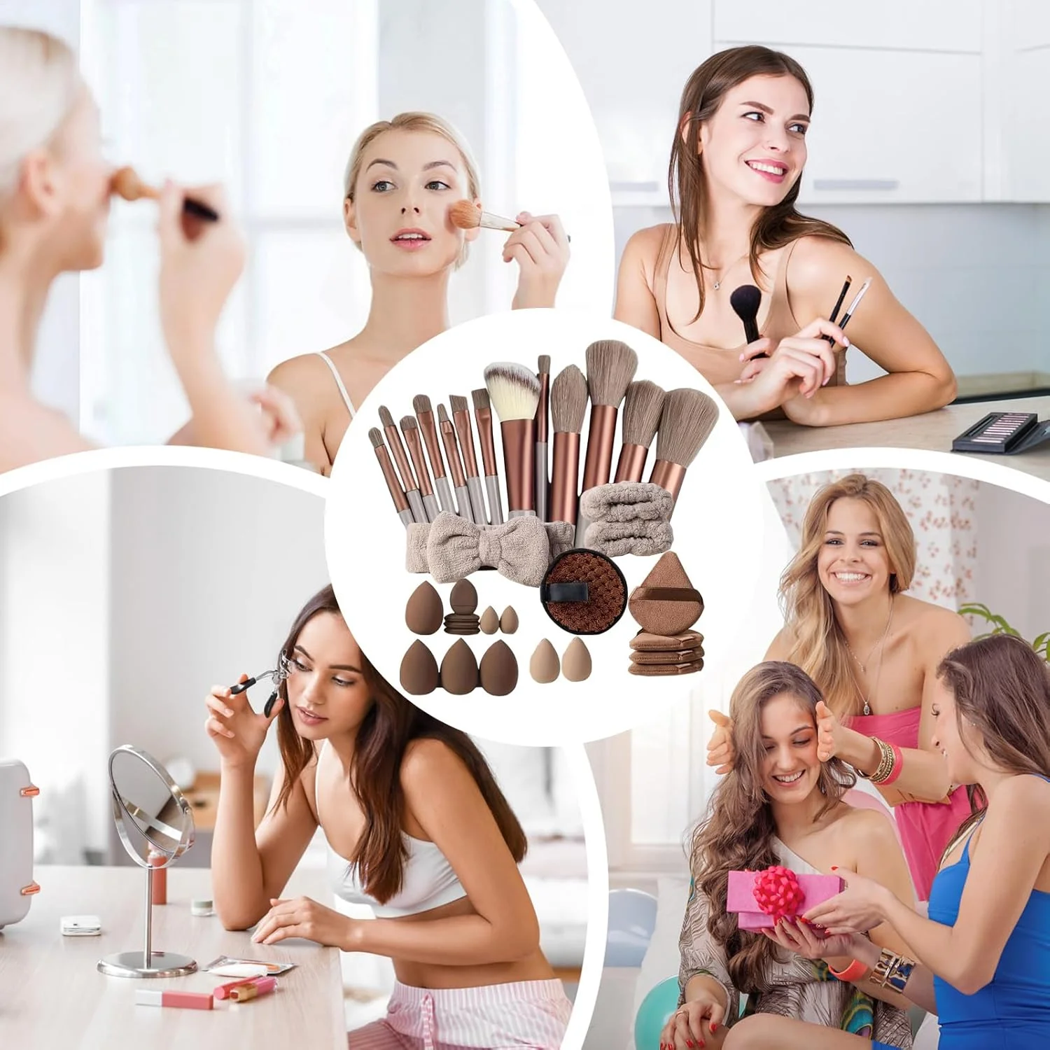 ست برس و ابزار آرایشی | ست برس آرایشی مسافرتی، کیت ابزار آرایشی نرم و قابل حمل برای سفر، مناسب برای مبتدیان آرایش، هنرمندان، خانواده، خانم ها، دوستان، همسر و دوست دختر ست برس و ابزار آرایشی | ست برس آرایشی مسافرتی، کیت ابزار آرایشی نرم و قابل حمل برای سفر، مناسب برای مبتدیان آرایش، هنرمندان، خانواده، خانم ها، دوستان، همسر و دوست دختر