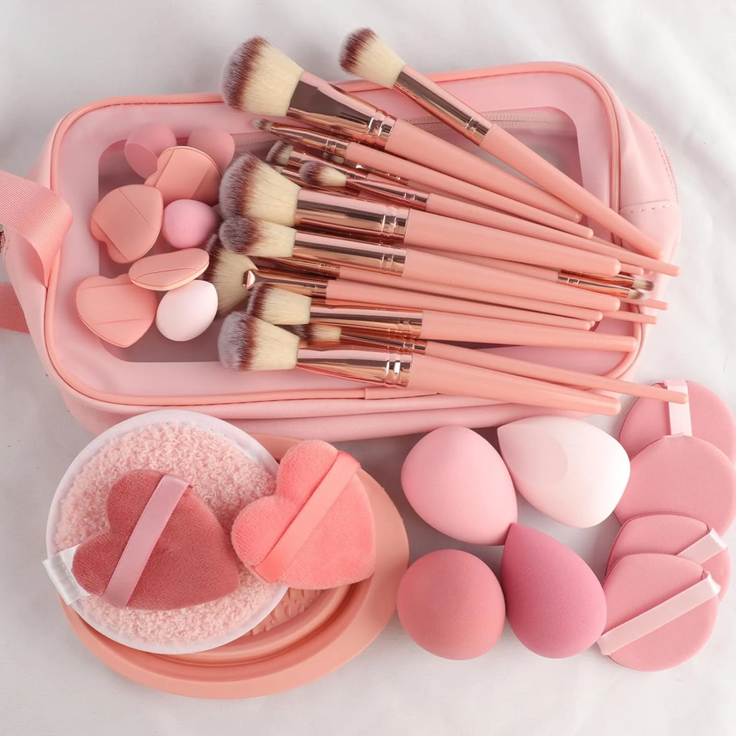 Makeup Brushes Set,46-Piece Foundation Concealer Make up Brushes | Multi-purpose Beauty Tools Powder Puff Kit for Women Daily Travel Outdoor Holiday Home Valentines Makeup Brushes Set,46-Piece Foundation Concealer Make up Brushes | Multi-purpose Beauty Tools Powder Puff Kit for Women Daily Travel Outdoor Holiday Home Valentines