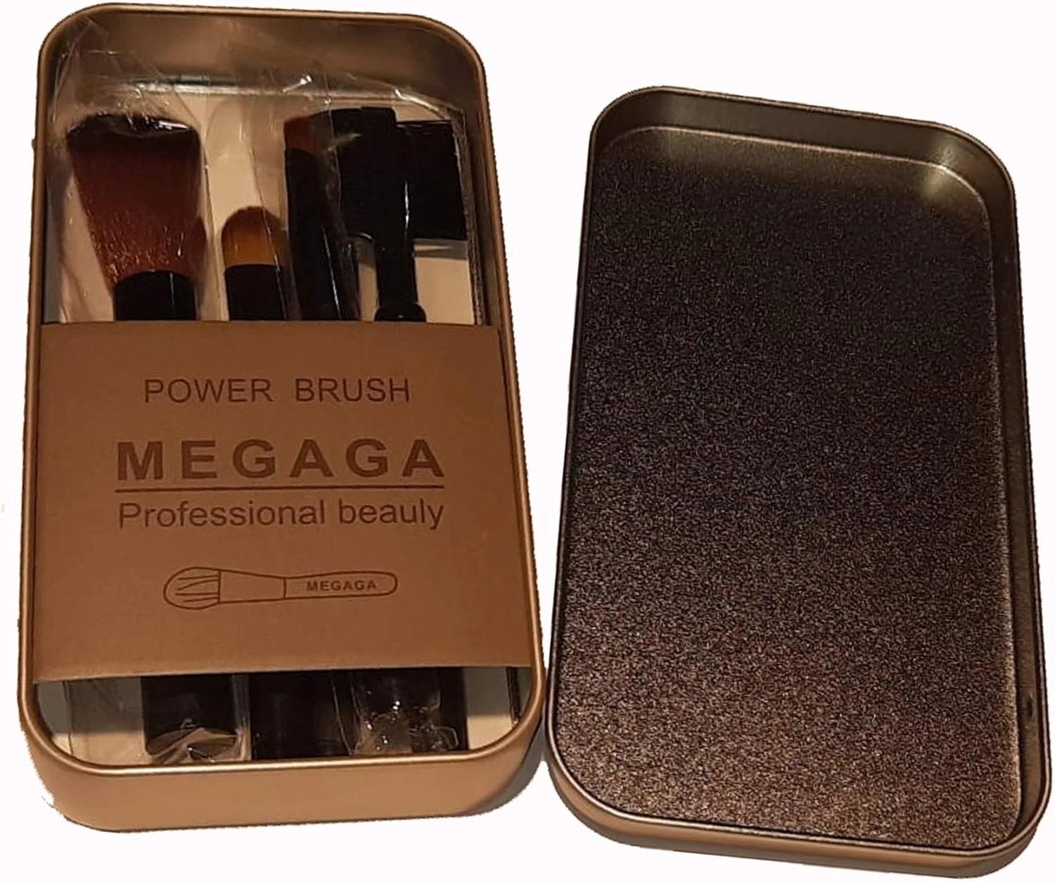 ست برس آرایشی حرفه ای MEGAGA - بسته 5 عددی، بژ، 150 گرم (بسته 5 عددی)