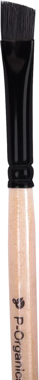 ست برس آرایشی حرفه ای صورت و چشم P-Organics - کیت 6 تکه برای استفاده دقیق با موهای مصنوعی نرم، ایده آل برای فرمولاسیون های آرایشی مایع، کرمی و پودری