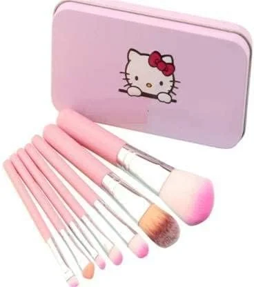 Prasadhkam Women's & Girl's Soft Bristles 7 Pcs Pink Makeup Brushes Set with 1 Pink Beauty Blender - (Pack of 8) Prasadhkam Women's & Girl's Soft Bristles 7 Pcs Pink Makeup Brushes Set with 1 Pink Beauty Blender - (Pack of 8)