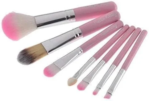 Prasadhkam Women's & Girl's Soft Bristles 7 Pcs Pink Makeup Brushes Set with 1 Pink Beauty Blender - (Pack of 8) Prasadhkam Women's & Girl's Soft Bristles 7 Pcs Pink Makeup Brushes Set with 1 Pink Beauty Blender - (Pack of 8)