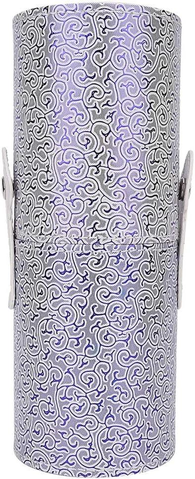 جا قلم مو آرایشی چرمی PU، جام قلم مو آرایشی قابل حمل برای استفاده در منزل، قلم مو آرایشی چند منظوره برای ابزار نگهدارنده ست قلم مو (بنفش)
