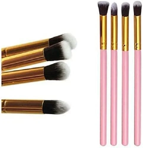 ست 4 عددی برس آرایشی چشم، مدادی، حرفه ای، مناسب برای ترکیب سایه چشم، ابزار آرایش، صورتی