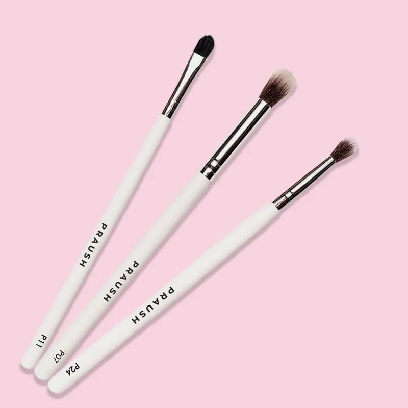 PRAUSH BEAUTY 3 Pcs Eyeshadow Application & Blending Pro Makeup Brush Set