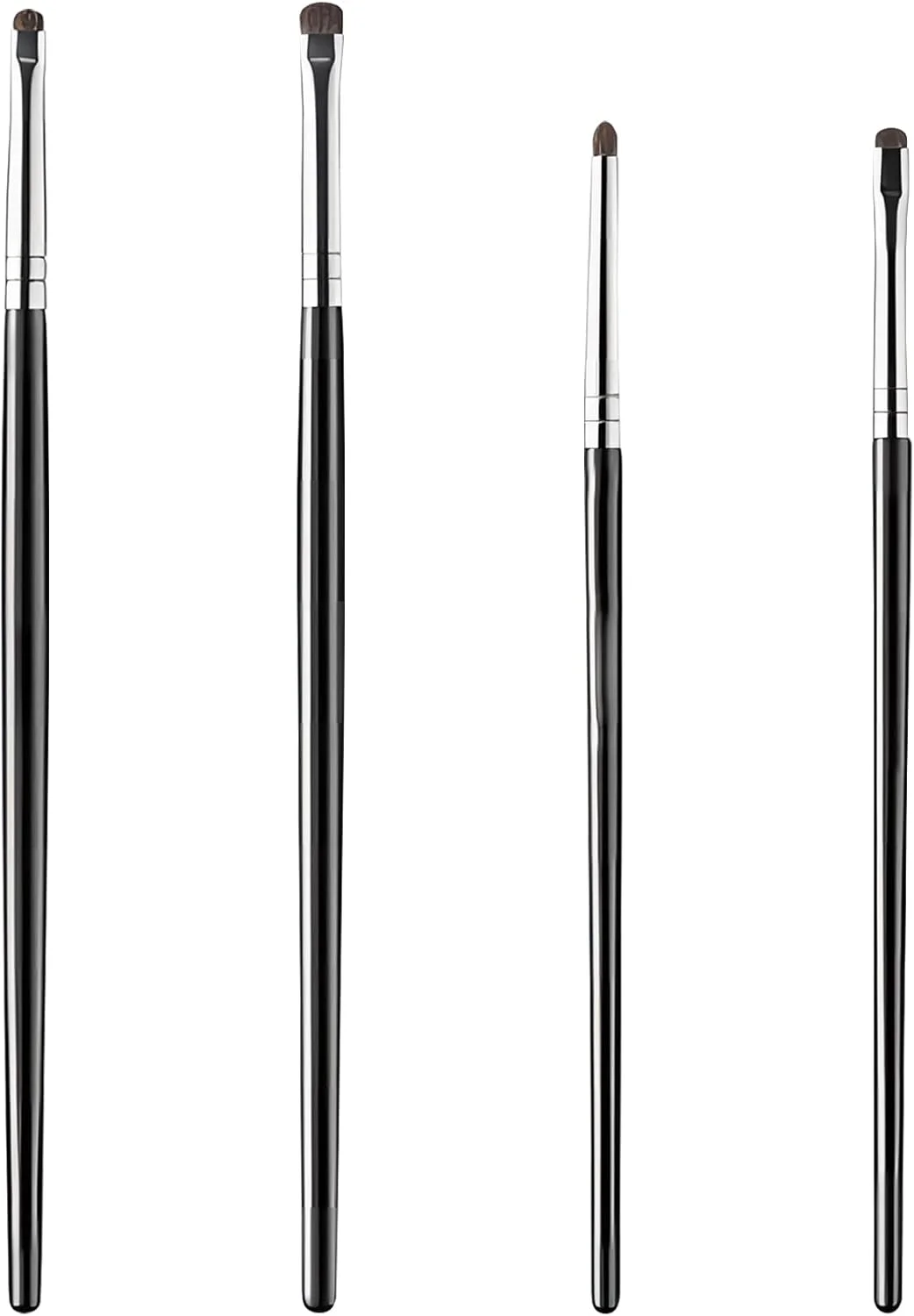 Kootinn 4-pcs Mini Smudge Brush for Eyeliner,Eyeshadow Brushes,Eyeliner Brush for Eye liner Blending, Highlighting brush,Concealer Brush, Natural Bristles Pony Hair Eye Makeup Brush Sets