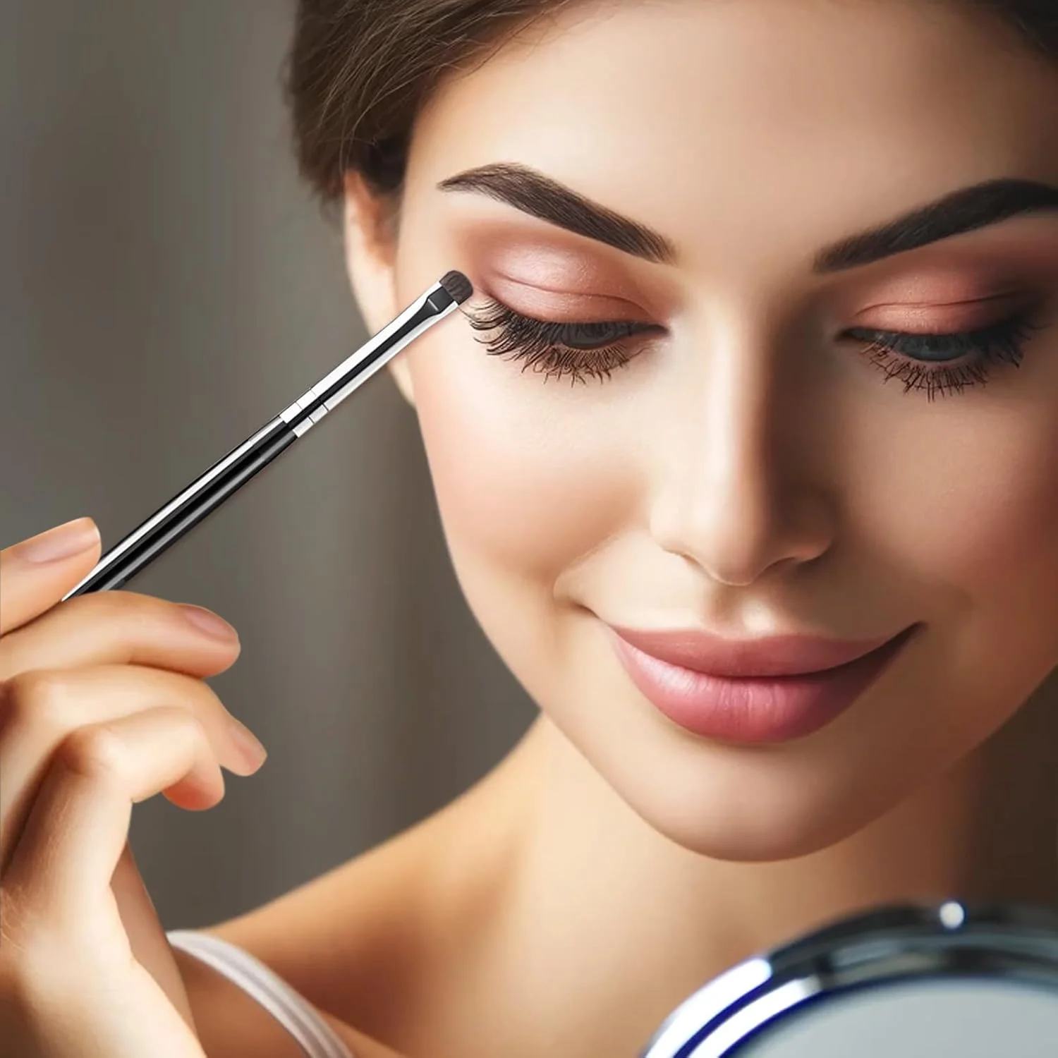 ست برس مینی محو کننده کوتین، 4 عددی، برای خط چشم، سایه چشم، برس خط چشم برای ترکیب خط چشم، برس هایلایت، برس کانسیلر، ست برس آرایش چشم با موی طبیعی اسب