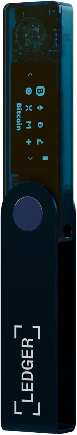 لجر نانو ایکس: کیف پول سخت افزاری بلوتوث دار برای مدیریت امن ارزهای دیجیتال و NFT های شما در هر مکان (آبی یاقوتی)