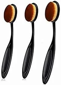 KHUSHI Oval Makeup Brush Set Upgraded 3pcs Fast Flawless Application Toothbrush Foundation Concealer Blusher Liquid Cream Powder Cosmetic Blending Tools KHUSHI Oval Makeup Brush Set Upgraded 3pcs Fast Flawless Application Toothbrush Foundation Concealer Blusher Liquid Cream Powder Cosmetic Blending Tools