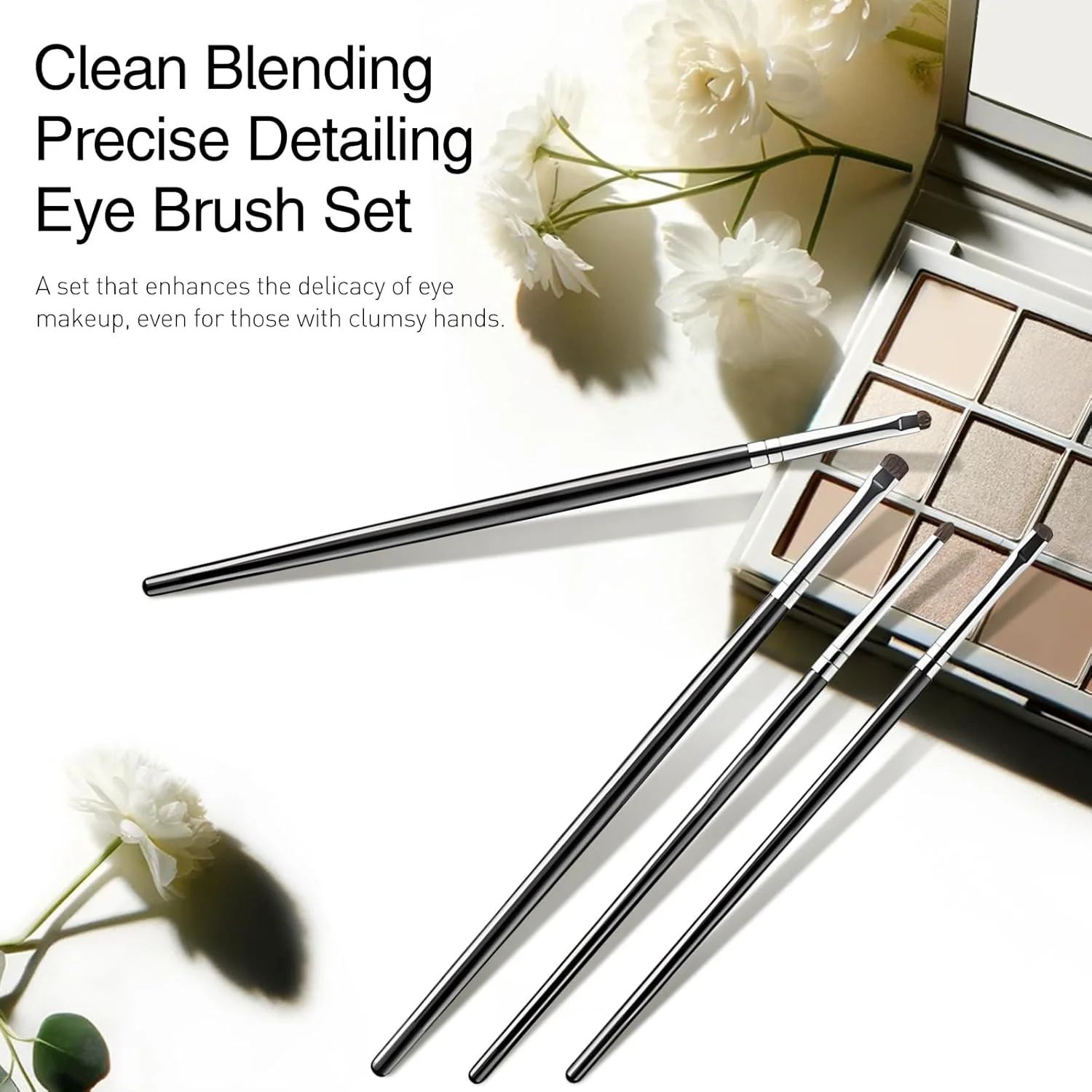 Kootinn 4-pcs Mini Smudge Brush for Eyeliner,Eyeshadow Brushes,Eyeliner Brush for Eye liner Blending, Highlighting brush,Concealer Brush, Natural Bristles Pony Hair Eye Makeup Brush Sets