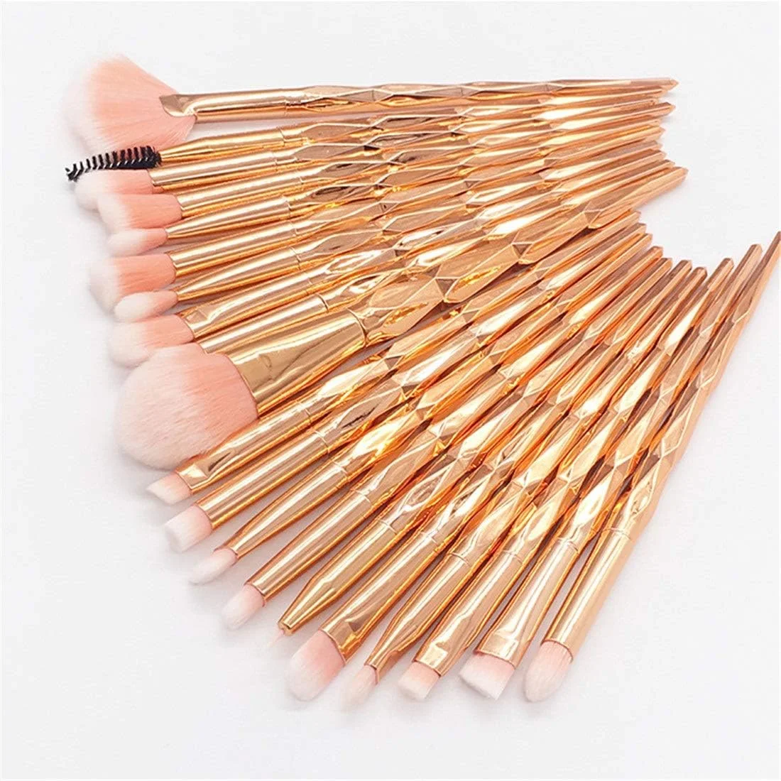 LINGLING-MAKEUP BRUSH برس آرایشی زرد، ست 20 عددی برس آرایشی الماسه، برس پودر فونداسیون، رژگونه، سایه چشم، برس لب، آرایش موتلی، بادوام و حمل آسان (رنگ: طلایی) LINGLING-MAKEUP BRUSH برس آرایشی زرد، ست 20 عددی برس آرایشی الماسه، برس پودر فونداسیون، رژگونه، سایه چشم، برس لب، آرایش موتلی، بادوام و حمل آسان (رنگ: طلایی)