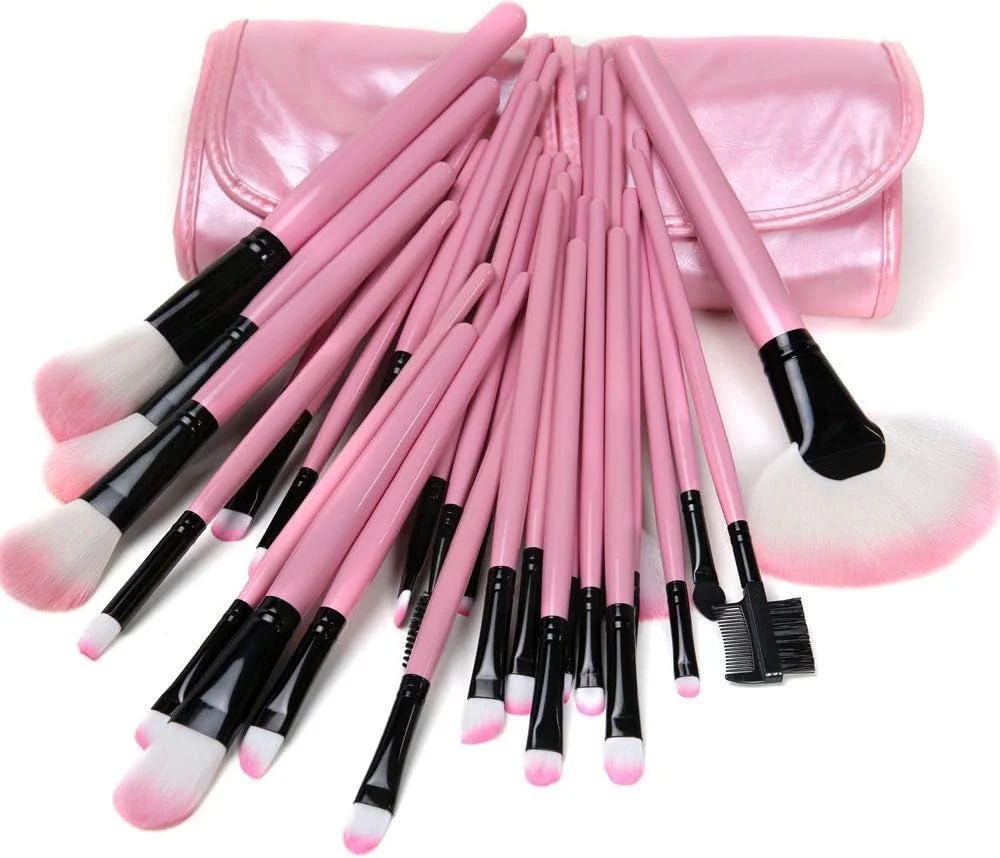 ست برس آرایشی نرم 32 تکه PINK Pro به همراه کیف