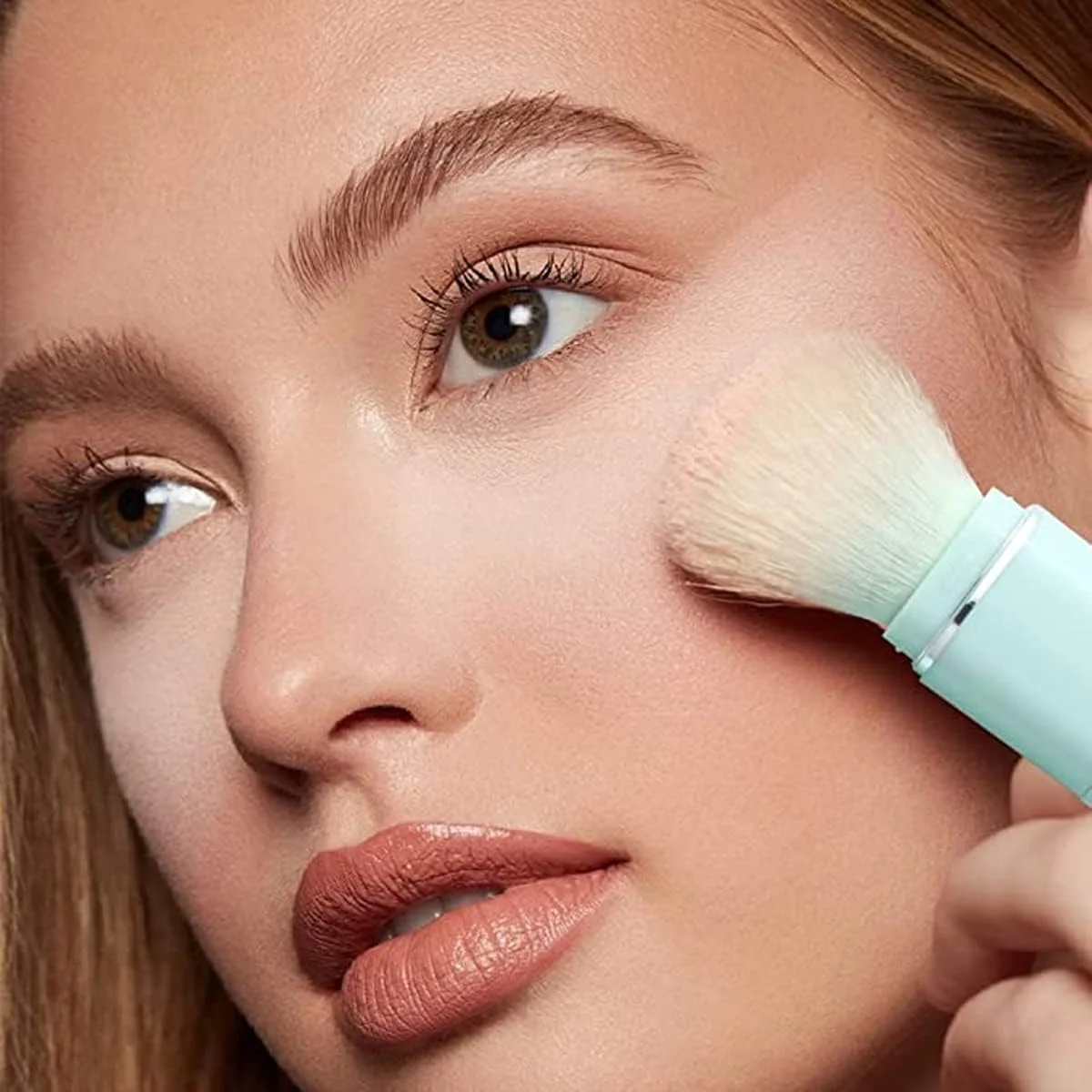 ست برس آرایشی مسافرتی کوچک خط صورتی / برس لب مسافرتی، برس سایه چشم، اسفنج زیبایی، برس کانسیلر، برس پودر ترکیبی فونداسیون، برس آرایشی جمع شونده - ست 8 عددی