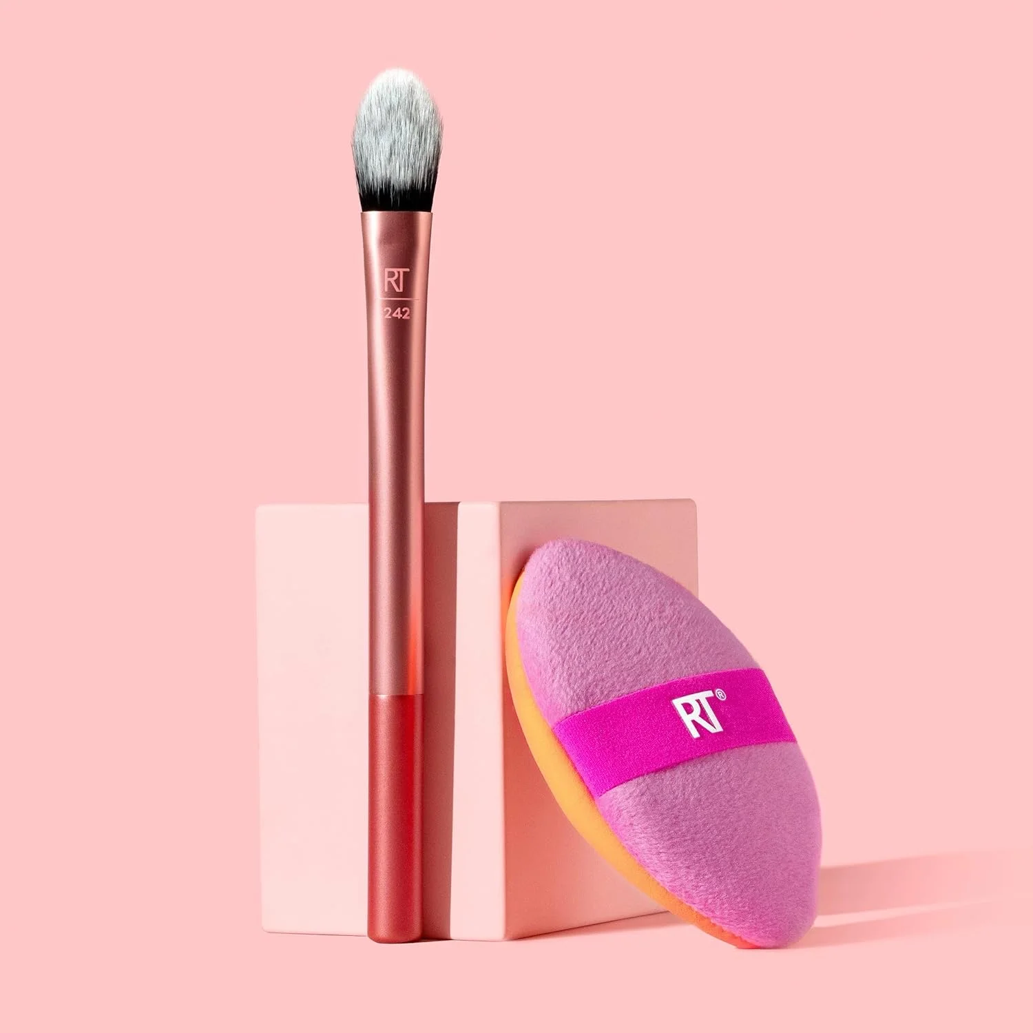 Real Techniques Precision Perfection Duo, Viral Kitten Paw Concealer Brush & Dual-Sided Powder Puff For Powder & Foundation, Travel Friendly Makeup Brush Set, Cruelty-Free, 2 Piece Set Real Techniques Precision Perfection Duo, Viral Kitten Paw Concealer Brush & Dual-Sided Powder Puff For Powder & Foundation, Travel Friendly Makeup Brush Set, Cruelty-Free, 2 Piece Set