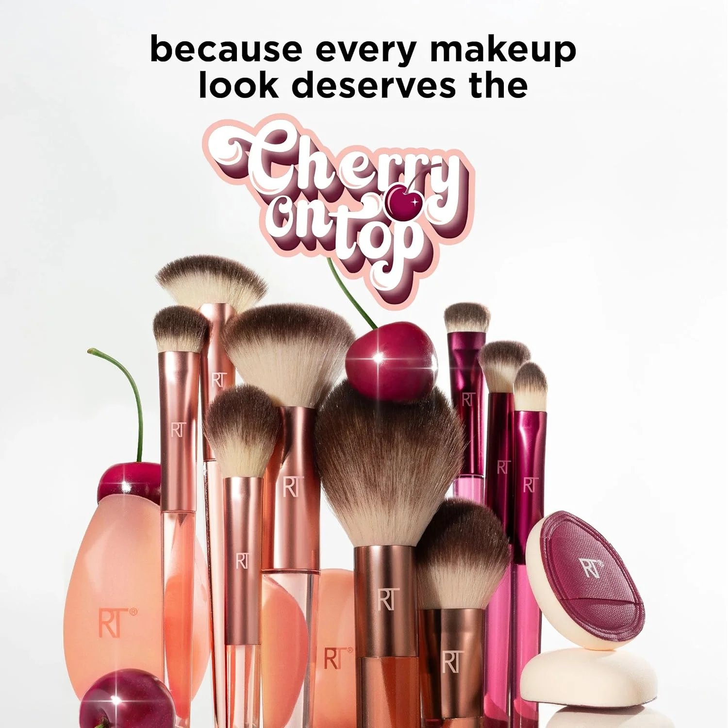 Real Techniques Cherry On Top MesmerEYES Brush Trio, Limited Edition Makeup Brush Set, Synthetic Bristles, Eyeshadow Blending Brushes, Vegan & Cruelty-Free, For Powder & Cream Shadow, 3 Piece Set Real Techniques Cherry On Top MesmerEYES Brush Trio, Limited Edition Makeup Brush Set, Synthetic Bristles, Eyeshadow Blending Brushes, Vegan & Cruelty-Free, For Powder & Cream Shadow, 3 Piece Set