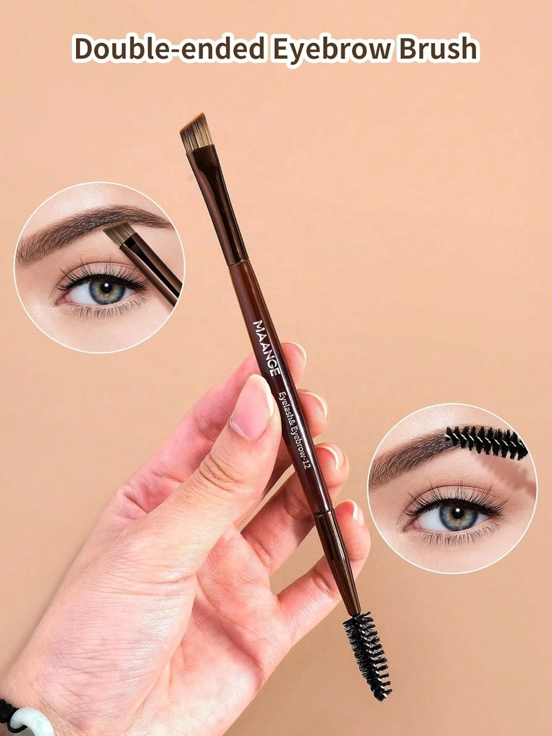 MAANGE Professional Makeup Brush Set, Soft Long Tube Design (Brown) MAANGE Professional Makeup Brush Set, Soft Long Tube Design (Brown)