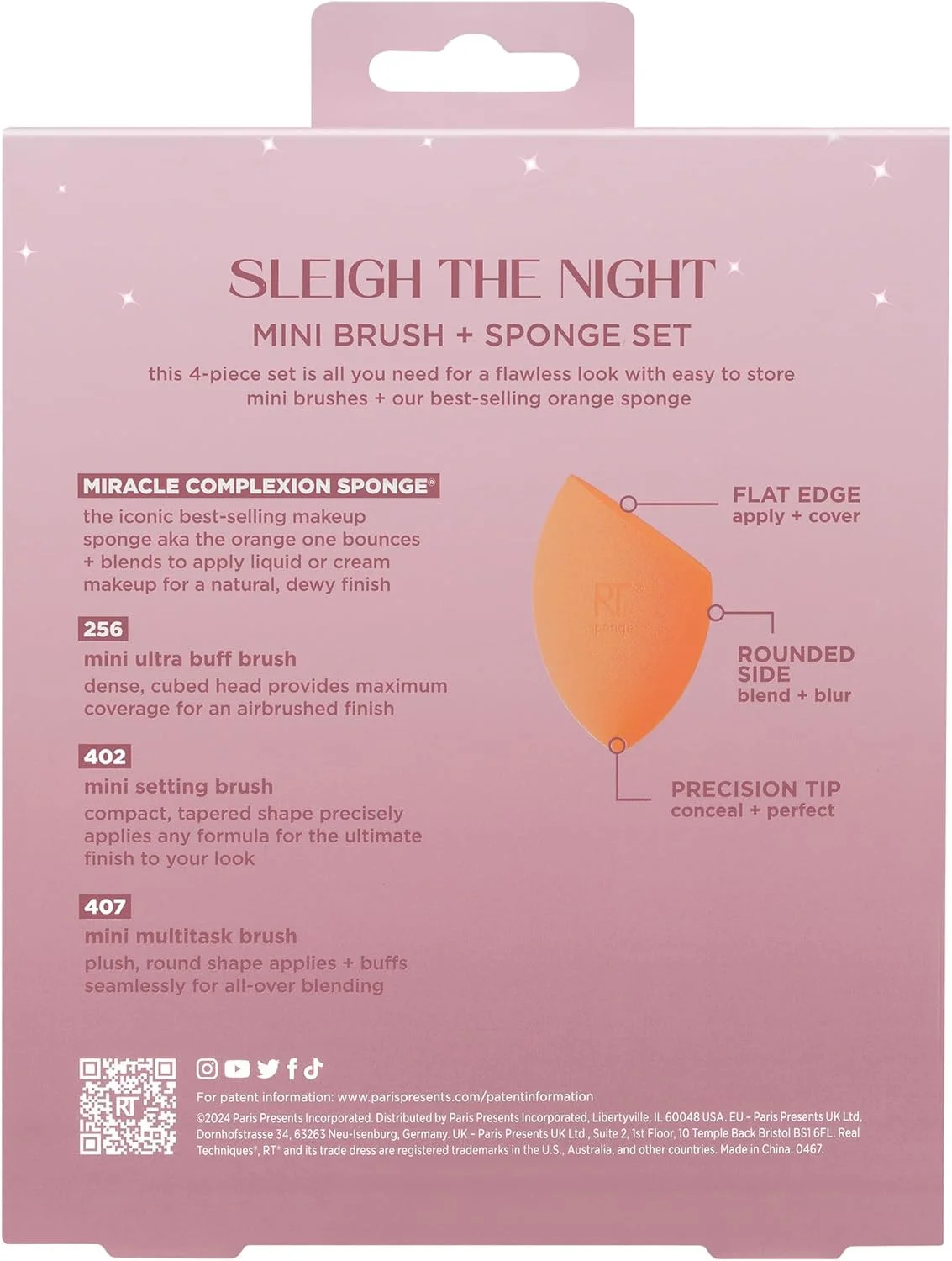 Real Techniques Sleigh The Night Mini Brush + Sponge 4 Piece Holiday Gift Set, Small Makeup Brushes For Travel, Makeup Sponge For Foundation & Concealer, Stocking Stuffer, Limited Edition, Latex-Free Real Techniques Sleigh The Night Mini Brush + Sponge 4 Piece Holiday Gift Set, Small Makeup Brushes For Travel, Makeup Sponge For Foundation & Concealer, Stocking Stuffer, Limited Edition, Latex-Free