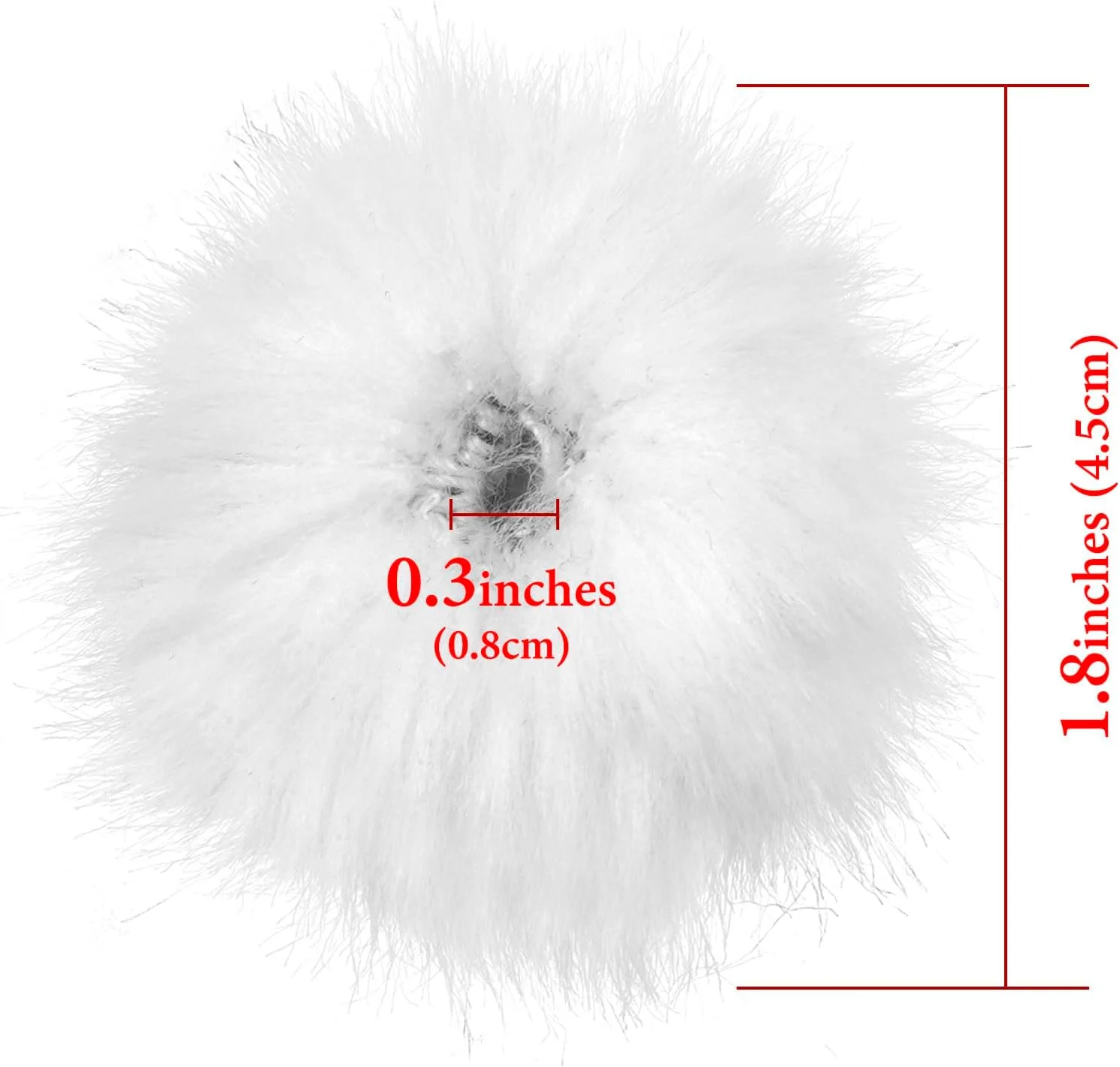 Geekria for Creators Furry Windscreen for 0.3'' (8mm) Diameter Microphone, Mic DeadCat Wind Cover Muff, Fluff Cover Windshield Compatible with Sennheiser ME2 (White / 2 Pack)