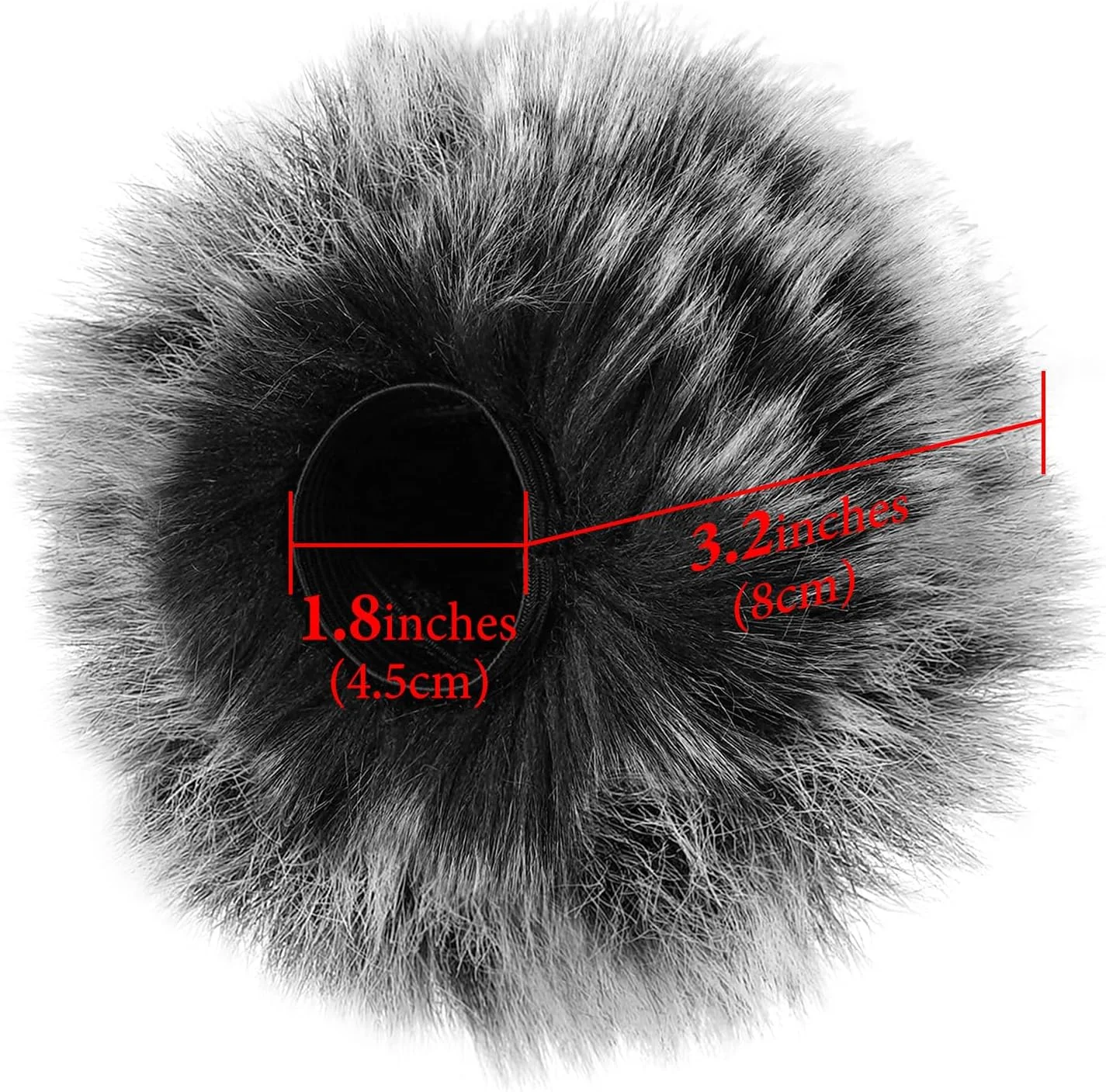 Geekria for Creators Furry Windscreen Compatible with ZOOM H5, H6 Handy Recorder, Mic DeadCat Wind Cover Muff, Fluff Cover Windshield, Portable Digital Recorder (Grey / 2 Pack)