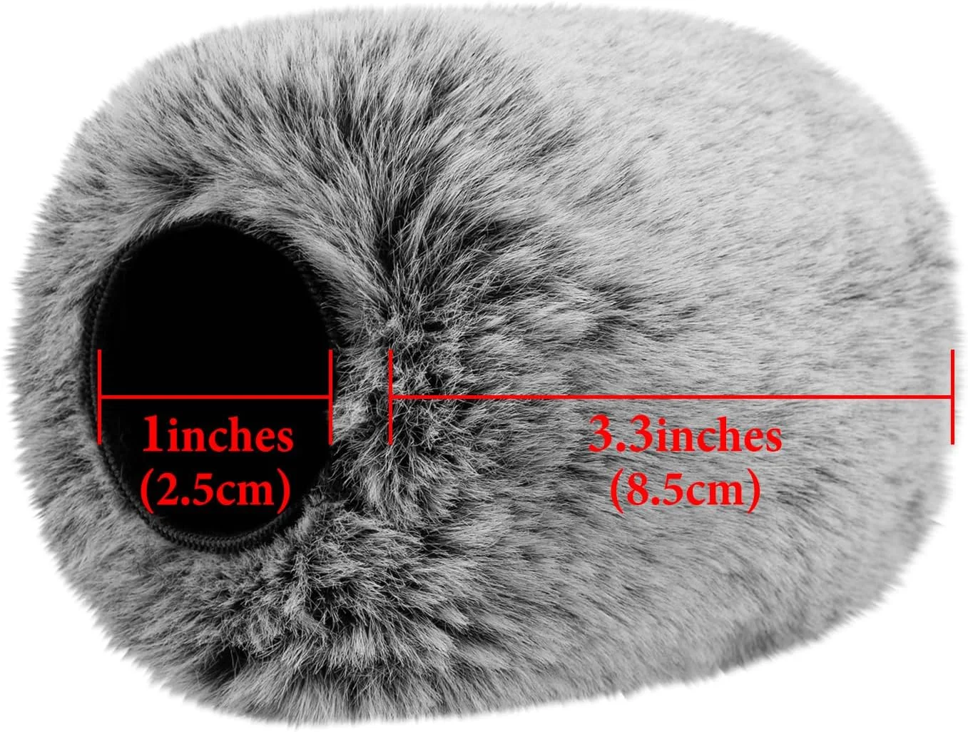 Geekria for Creators بادگیر خزدار برای میکروفون های با قطر 1 اینچ (25 میلی متر)، پوشش ضد باد میکروفون DeadCat، محافظ باد، Windjammer، پوشش کرکی شیشه جلو سازگار با MXL 770 (خاکستری / 2 بسته)