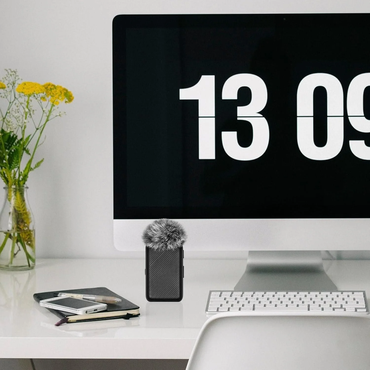 Geekria for Creators روکش خزدار میکروفون سازگار با DJI Mic، روکش ضد باد میکروفون DeadCat، روکش کرکی شیشه جلو، کاهش نویز باد (خاکستری / 2 عدد)