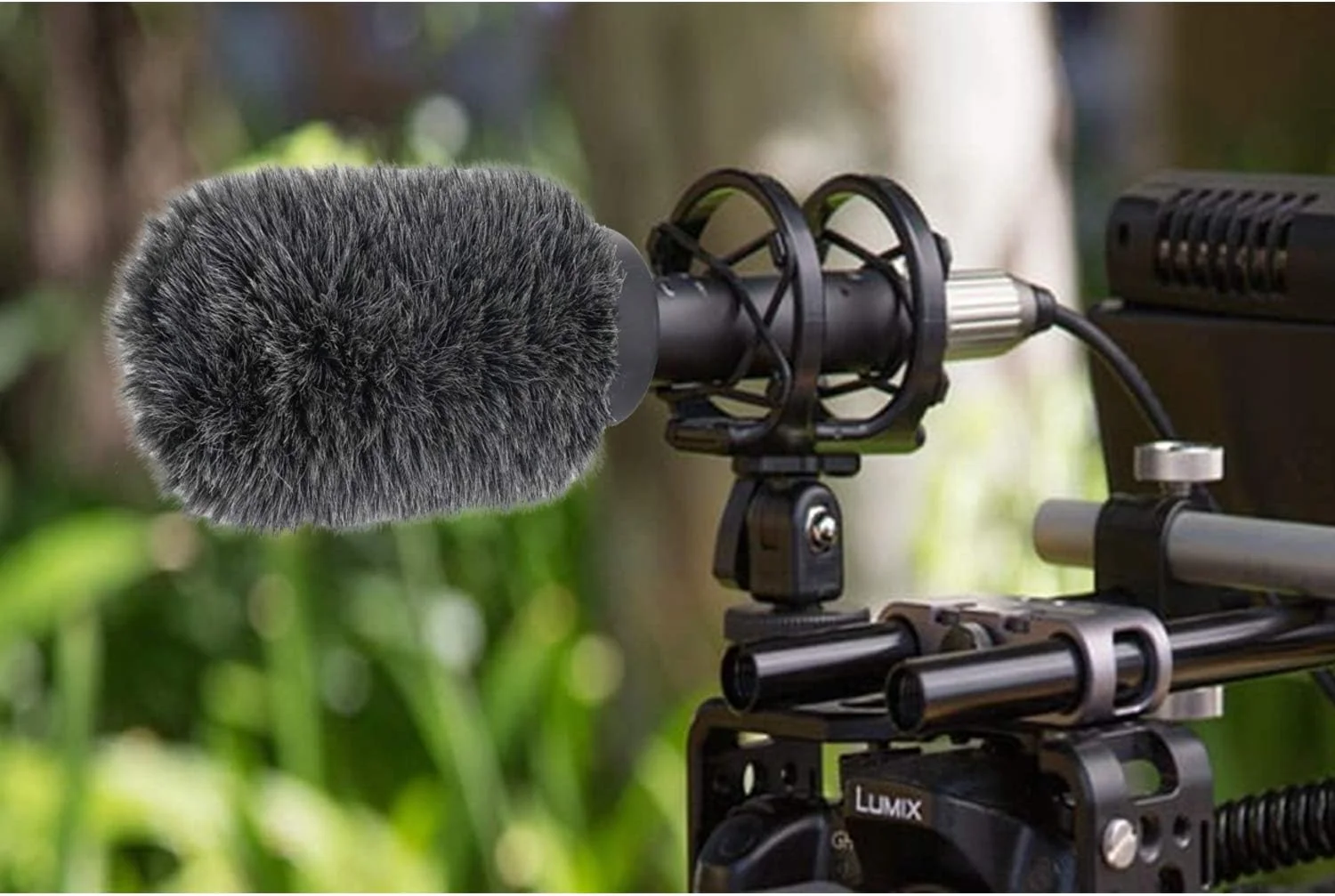 پوشش بادگیر خزدار YOUSHARES برای میکروفون های شات گان Rode NTG4، MKE 600 و Audio-Technica AT875R، مناسب برای میکروفون های تا طول 12 سانتی متر