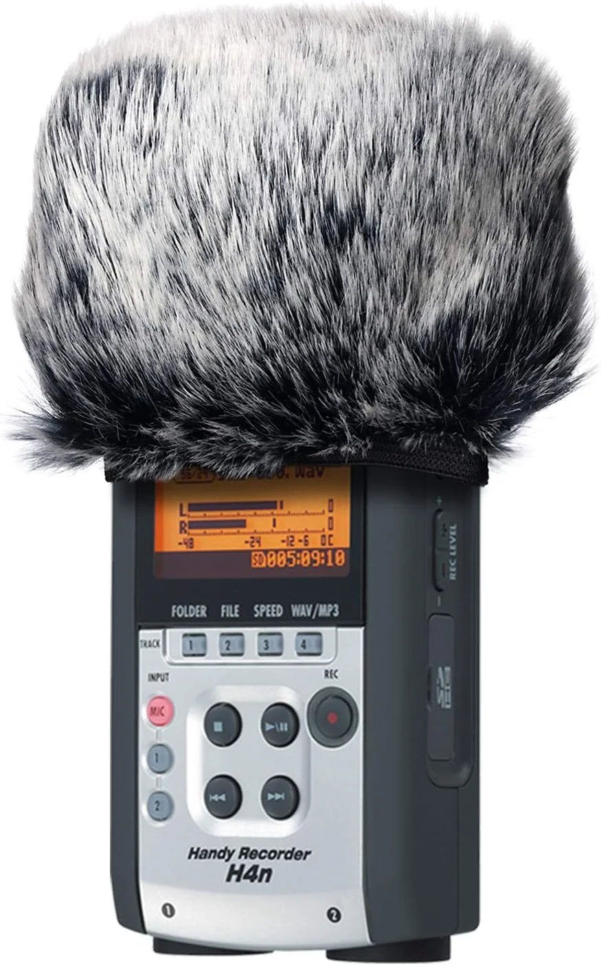 پوشش میکروفون خزدار بیرونی برای ضبط کننده های دیجیتال قابل حمل زوم H4N Pro، پوشش بادگیر خزدار میکروفون زوم، روکش گربه مرده، فیلتر پاپ از YOUSHARES