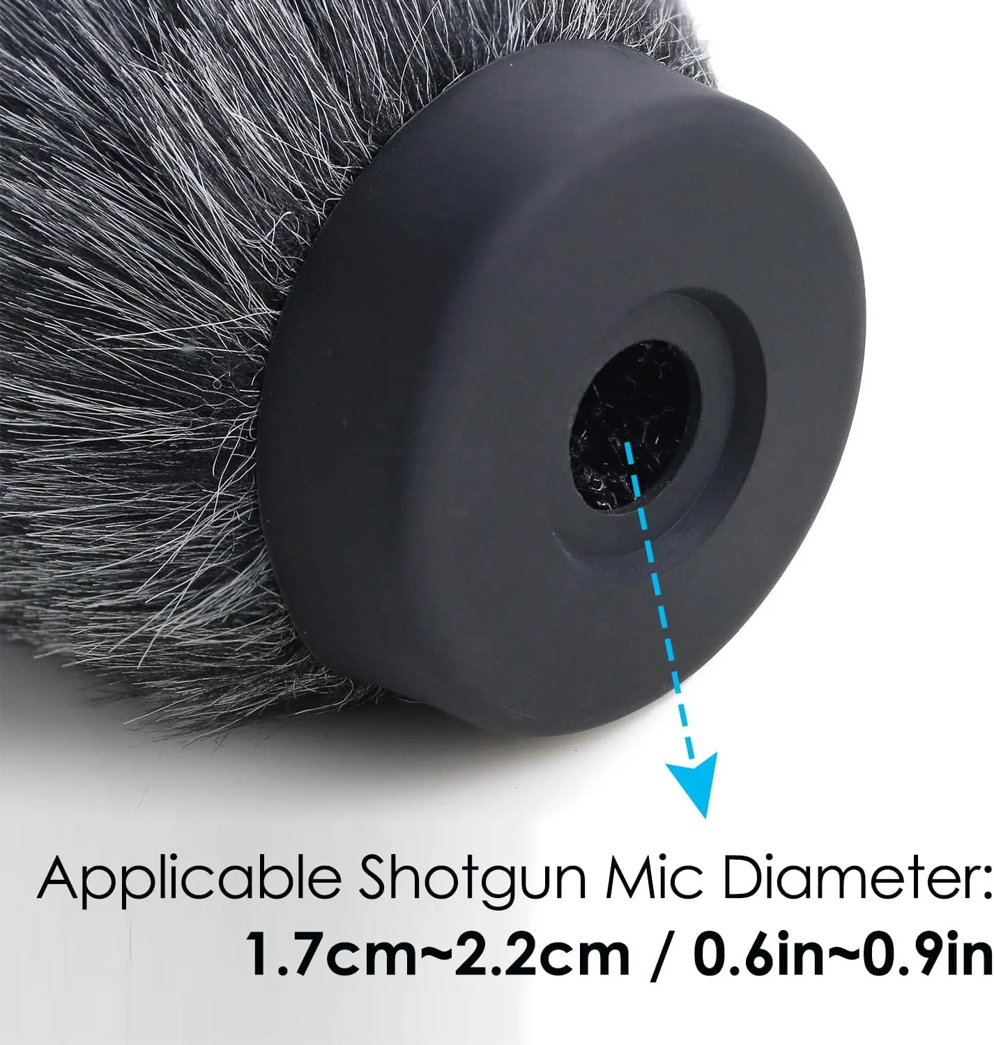 پوشش بادگیر خزدار YOUSHARES برای میکروفون های شات گان Rode NTG4، MKE 600 و Audio-Technica AT875R، مناسب برای میکروفون های تا طول 12 سانتی متر