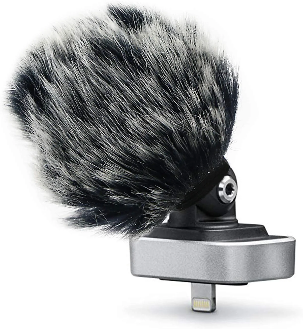 YOUSHARES محافظ باد خزدار میکروفون - فیلتر پاپ سفارشی برای میکروفون، پوشش بادگیر Deadcat برای بهبود کیفیت صدای میکروفون استریو دیجیتال Shure MV88 iOS (مشکی)
