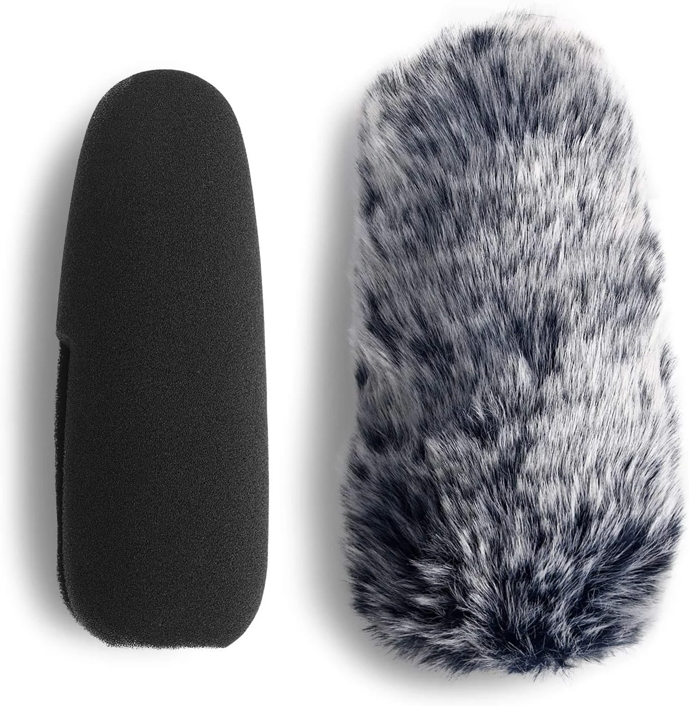 YOUSHARES محافظ باد Deadcat و فوم بادگیر میکروفون Videomic Pro+، فوم و خز بادگیر برای میکروفون دوربین Rode Videomic Pro+ (بسته 2 عددی)