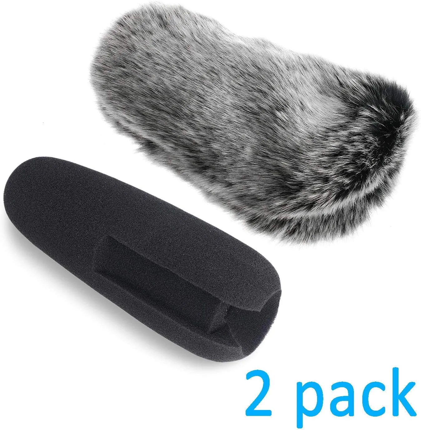 YOUSHARES محافظ باد Deadcat و فوم بادگیر میکروفون Videomic Pro+، فوم و خز بادگیر برای میکروفون دوربین Rode Videomic Pro+ (بسته 2 عددی) YOUSHARES محافظ باد Deadcat و فوم بادگیر میکروفون Videomic Pro+، فوم و خز بادگیر برای میکروفون دوربین Rode Videomic Pro+ (بسته 2 عددی)