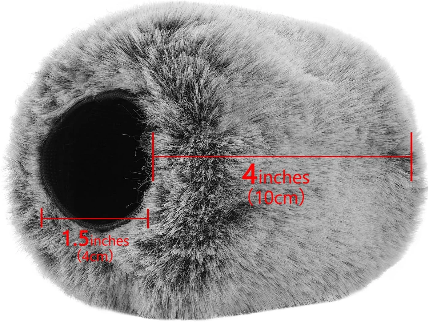 محافظ باد خزدار Geekria for Creators سازگار با میکروفون های Audio-Technica AT2020، AT2020USB، AT2035، روکش خزدار میکروفون DeadCat، روکش کرکی شیشه جلو، کاهش نویز باد (خاکستری / 2 عدد)