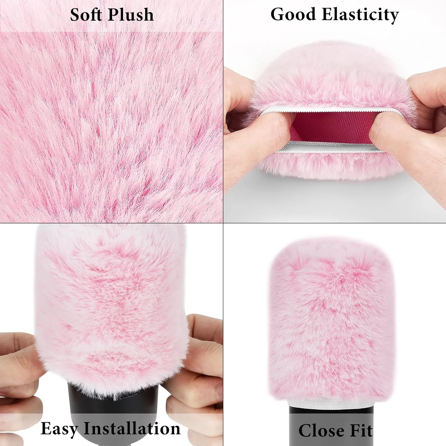 Geekria for Creators بادگیر خزدار برای میکروفون های با قطر 1.5 اینچ (38 میلی متر)، روکش بادگیر میکروفون DeadCat، روکش کرکی شیشه جلو سازگار با FIFINE A6 (صورتی / 2 بسته) Geekria for Creators بادگیر خزدار برای میکروفون های با قطر 1.5 اینچ (38 میلی متر)، روکش بادگیر میکروفون DeadCat، روکش کرکی شیشه جلو سازگار با FIFINE A6 (صورتی / 2 بسته)