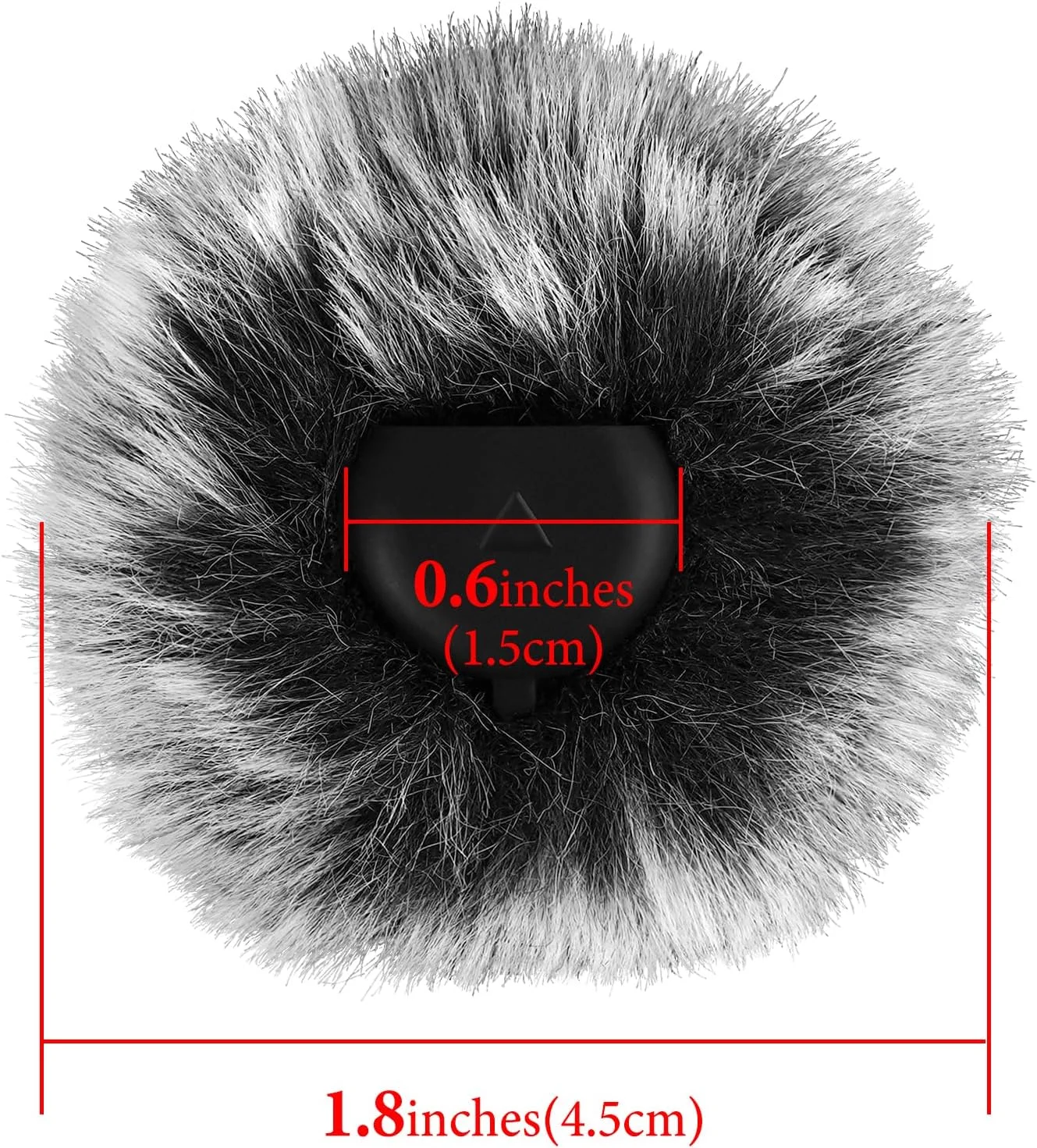 Geekria for Creators بادگیر خزدار برای Lark M2S، سازگار با میکروفون بی سیم Hollyland Lark M2S، روکش میکروفون DeadCat، روکش کرکی شیشه جلو، کاهش نویز باد (خاکستری / 2 عدد)