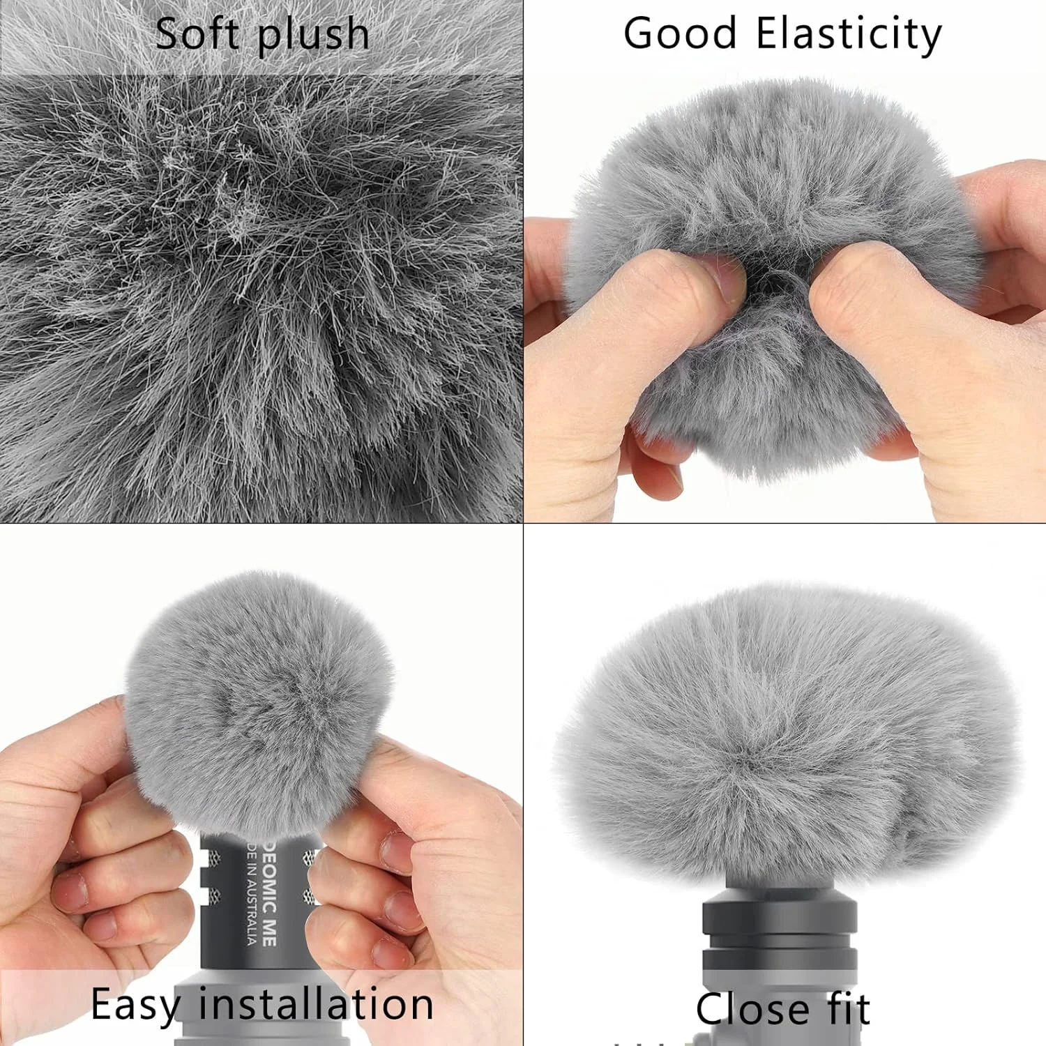 محافظ باد خزدار Geekria for Creators سازگار با میکروفون های RODE VideoMicro, VideoMic Me, VideoMic Me-C، پوشش میکروفون DeadCat، محافظ پشمی بادگیر، کاهش نویز باد (خاکستری / 2 عدد) محافظ باد خزدار Geekria for Creators سازگار با میکروفون های RODE VideoMicro, VideoMic Me, VideoMic Me-C، پوشش میکروفون DeadCat، محافظ پشمی بادگیر، کاهش نویز باد (خاکستری / 2 عدد)