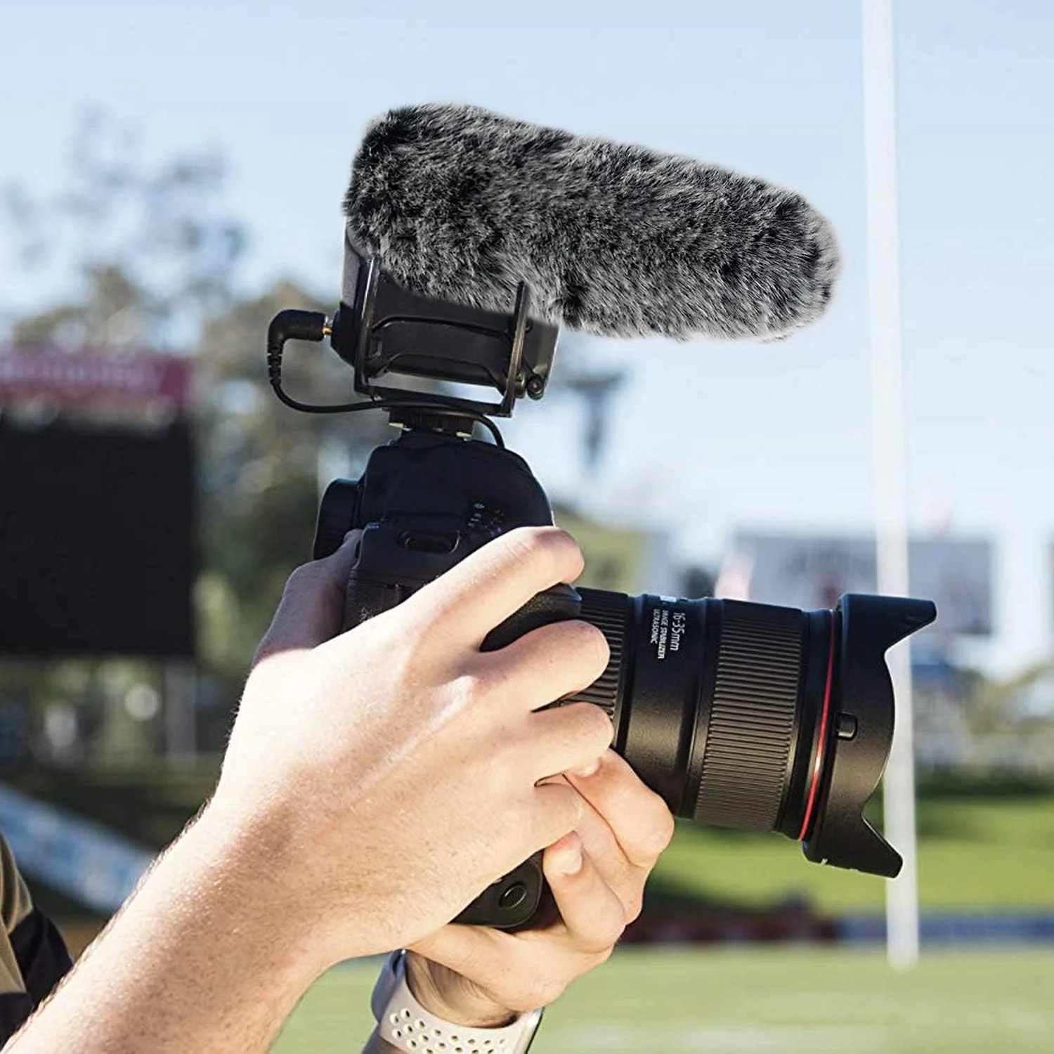 YOUSHARES محافظ باد Deadcat و فوم بادگیر میکروفون Videomic Pro+، فوم و خز بادگیر برای میکروفون دوربین Rode Videomic Pro+ (بسته 2 عددی) YOUSHARES محافظ باد Deadcat و فوم بادگیر میکروفون Videomic Pro+، فوم و خز بادگیر برای میکروفون دوربین Rode Videomic Pro+ (بسته 2 عددی)