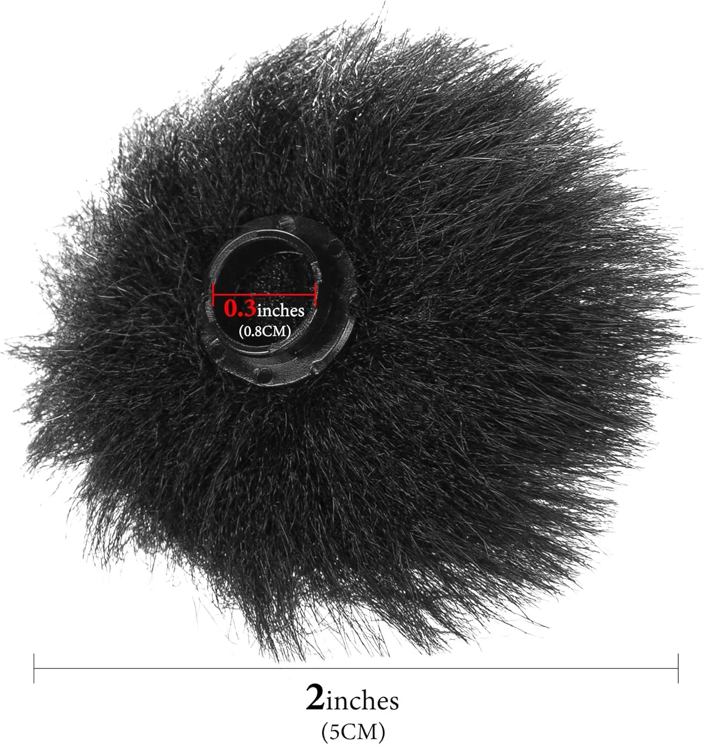 بادگیر خزدار Geekria for Creators سازگار با میکروفون Rode Wireless GO Gen 3 III، GO 2، PRO، ME، روکش ضد باد DeadCat، روکش کرکی شیشه جلو، کاهش نویز باد (مشکی / 2 عدد)