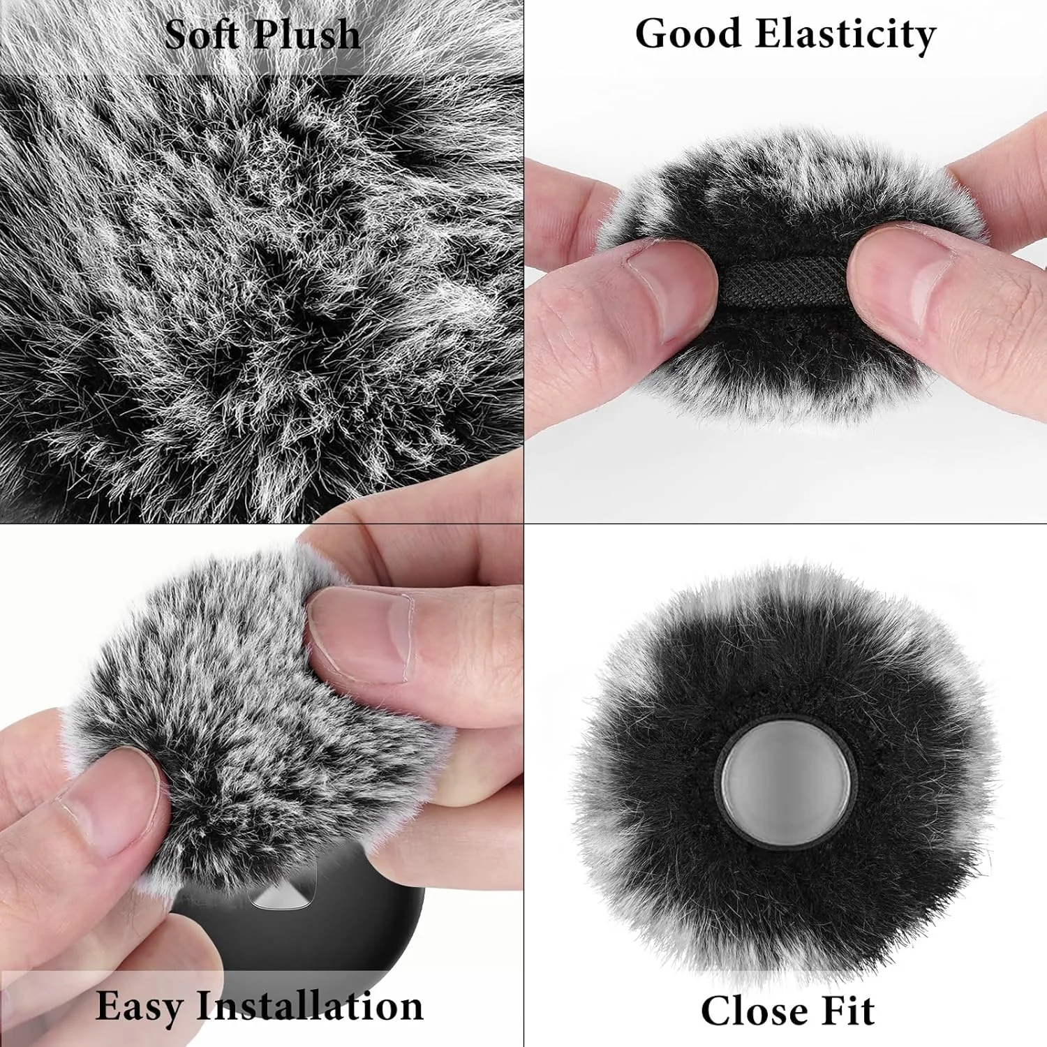 محافظ باد خزدار Geekria for Creators سازگار با میکروفون بی سیم BOYA Omic، روکش خزدار میکروفون DeadCat، روکش کرکی شیشه جلو، کاهش نویز باد (خاکستری / 2 عدد) محافظ باد خزدار Geekria for Creators سازگار با میکروفون بی سیم BOYA Omic، روکش خزدار میکروفون DeadCat، روکش کرکی شیشه جلو، کاهش نویز باد (خاکستری / 2 عدد)