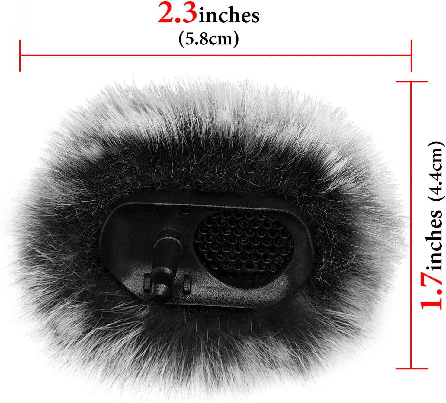 محافظ باد خزدار Geekria for Creators سازگار با DJI Mic 2، روکش ضد باد میکروفون DeadCat، محافظ پشمی، کاهش نویز باد (خاکستری / 2 عدد)